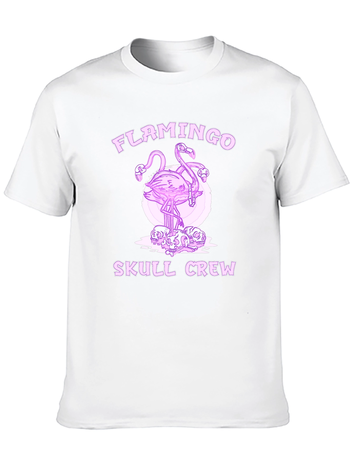 Black Flamingo Skull Crew Black T-Shirt view 10