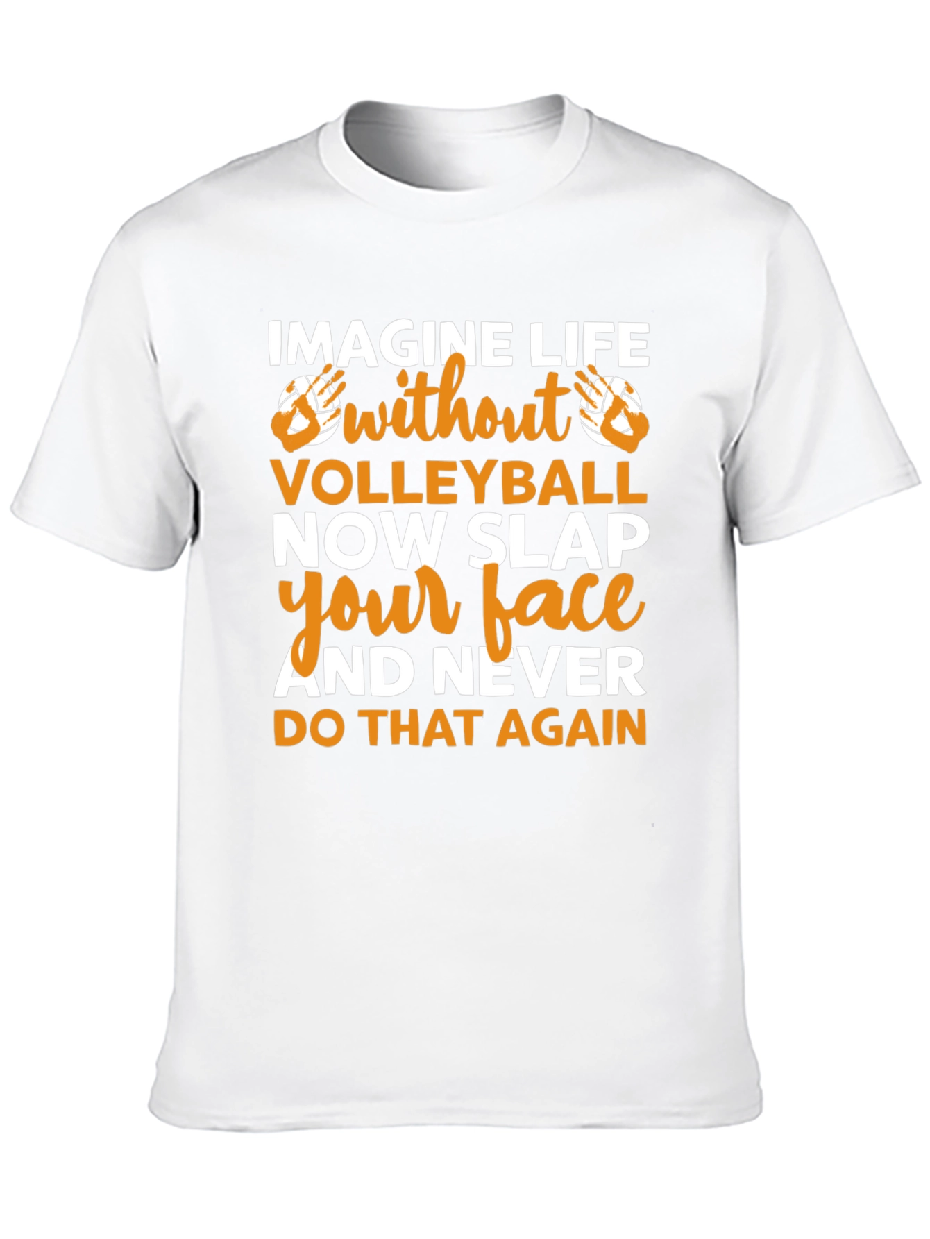 Black Volleyball Fan T-Shirt - Imagine Life Without Volleyball view 10