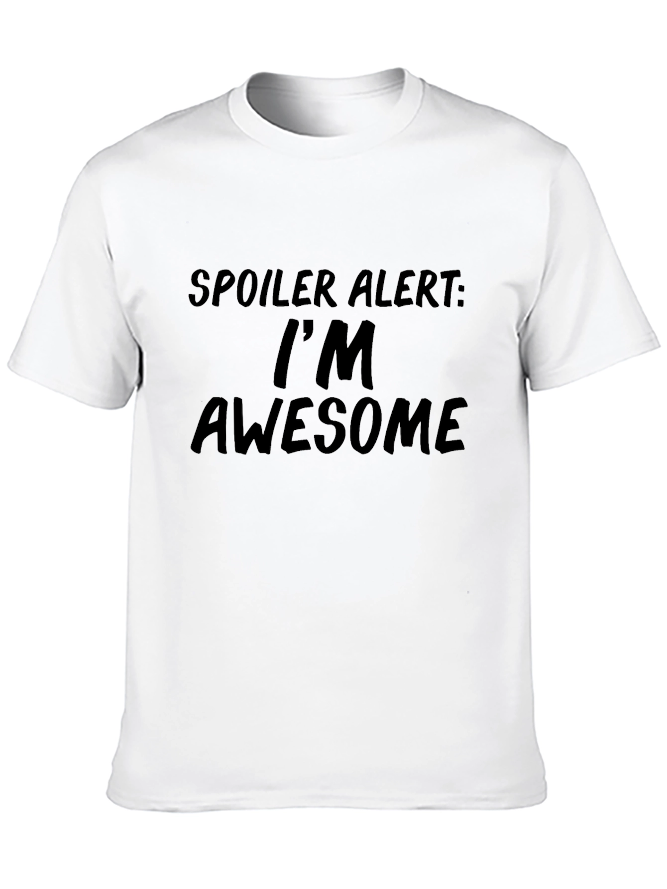 Black Spoiler Alert: I'm Awesome Black Graphic T-Shirt view 10