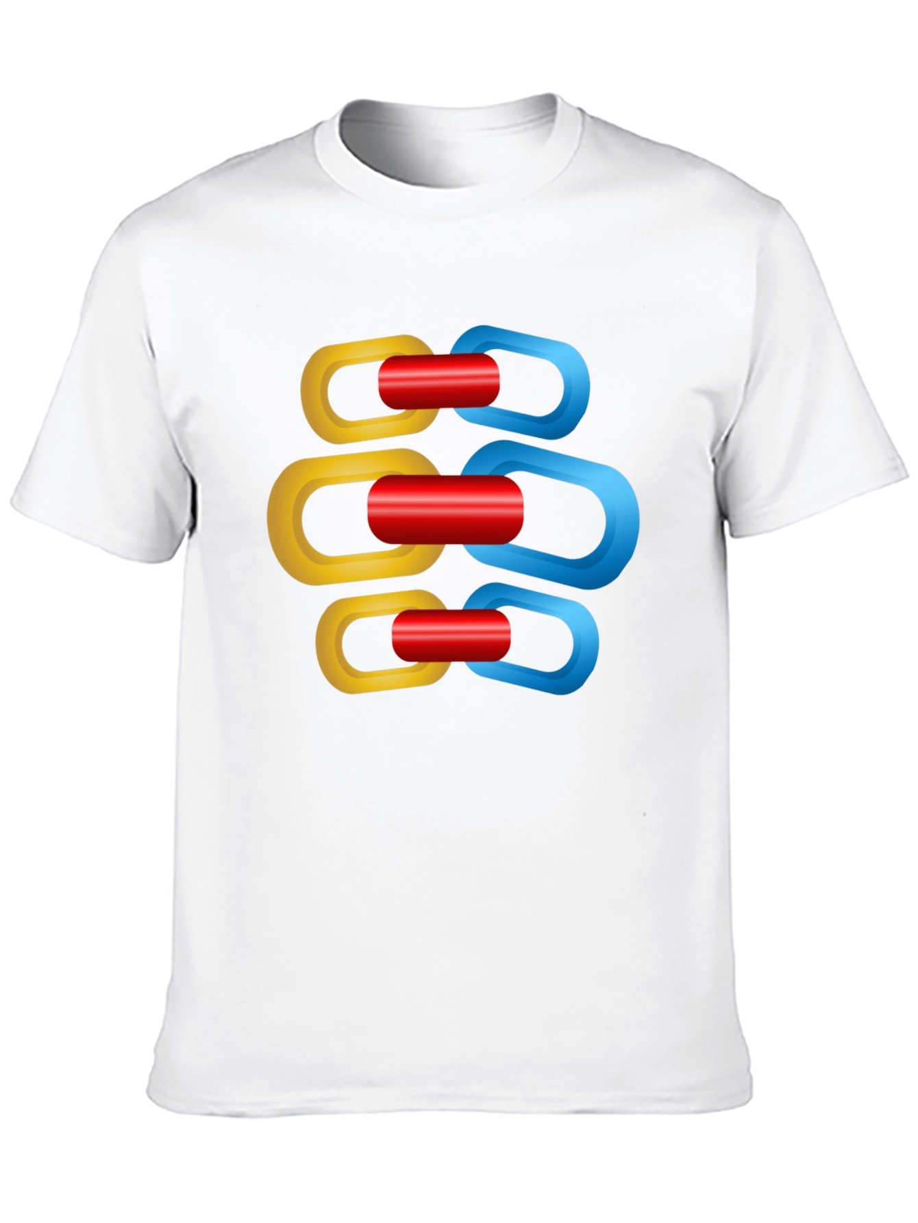 Black Linked Shapes Graphic T-Shirt - Casual Style view 10