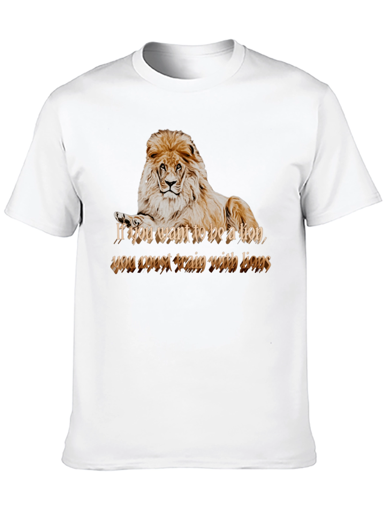 Black Lion Motivation Graphic Tee - Train With Lions T-Shirt view 10