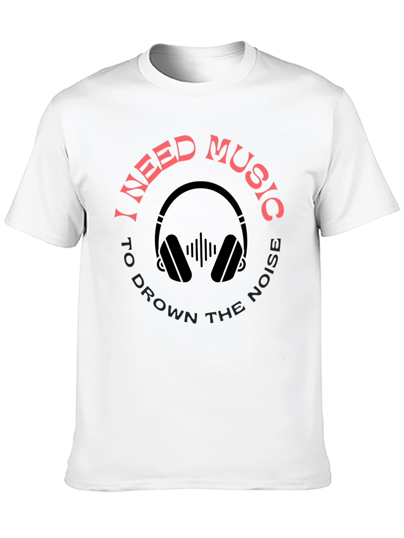 Black I Need Music Graphic T-Shirt view 10