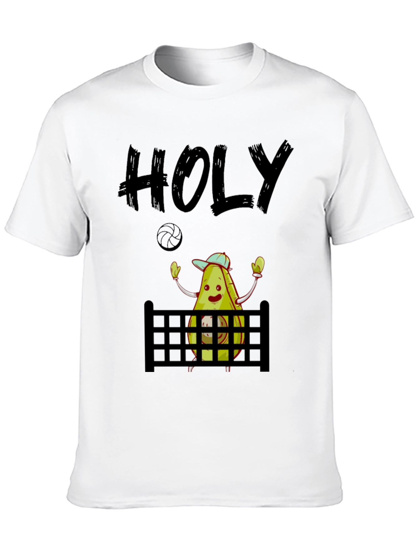 Black Holy Guacamole Volleyball T-Shirt view 10