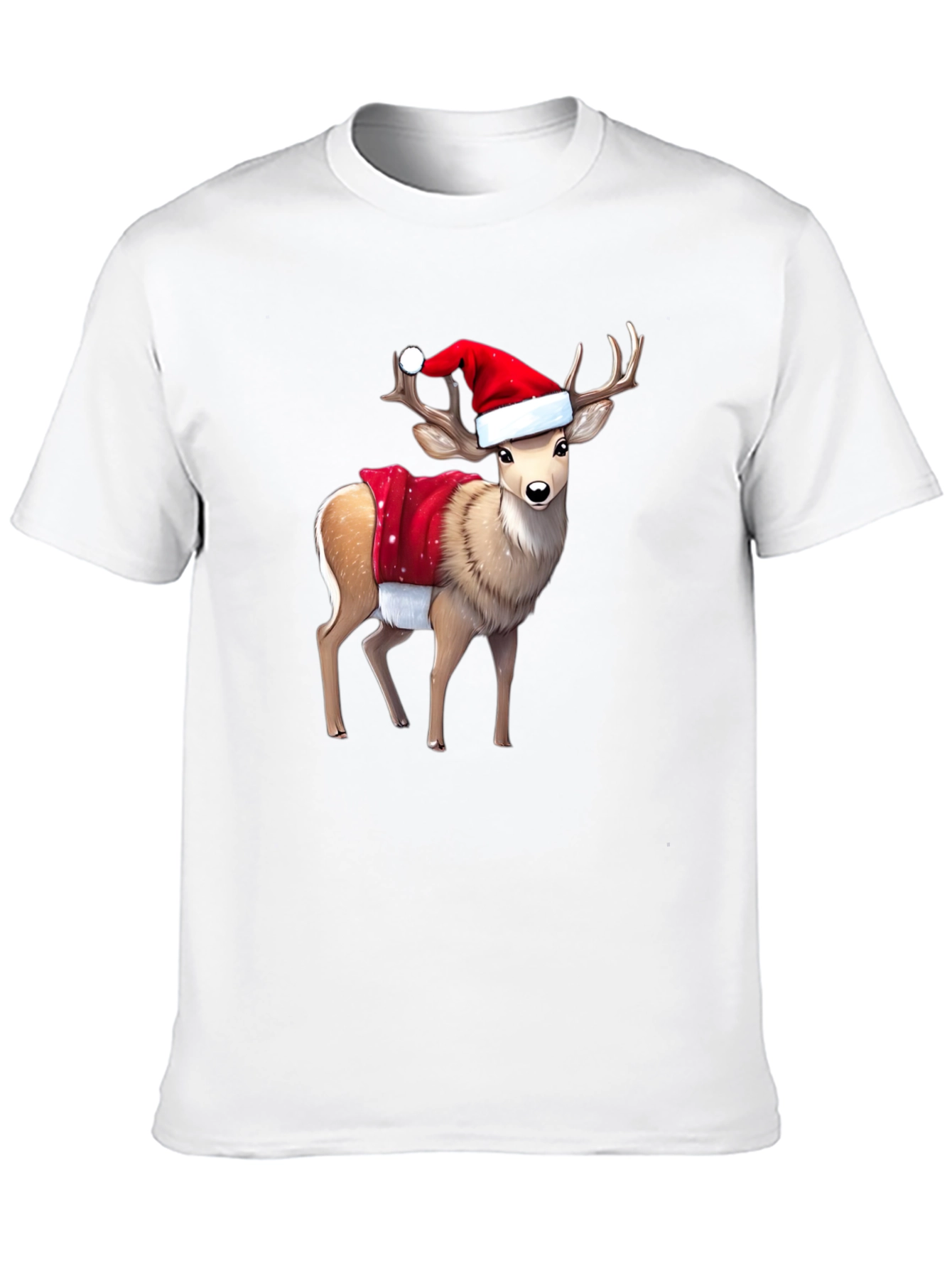 Black Festive Reindeer Graphic Tee - Holiday Style view 10
