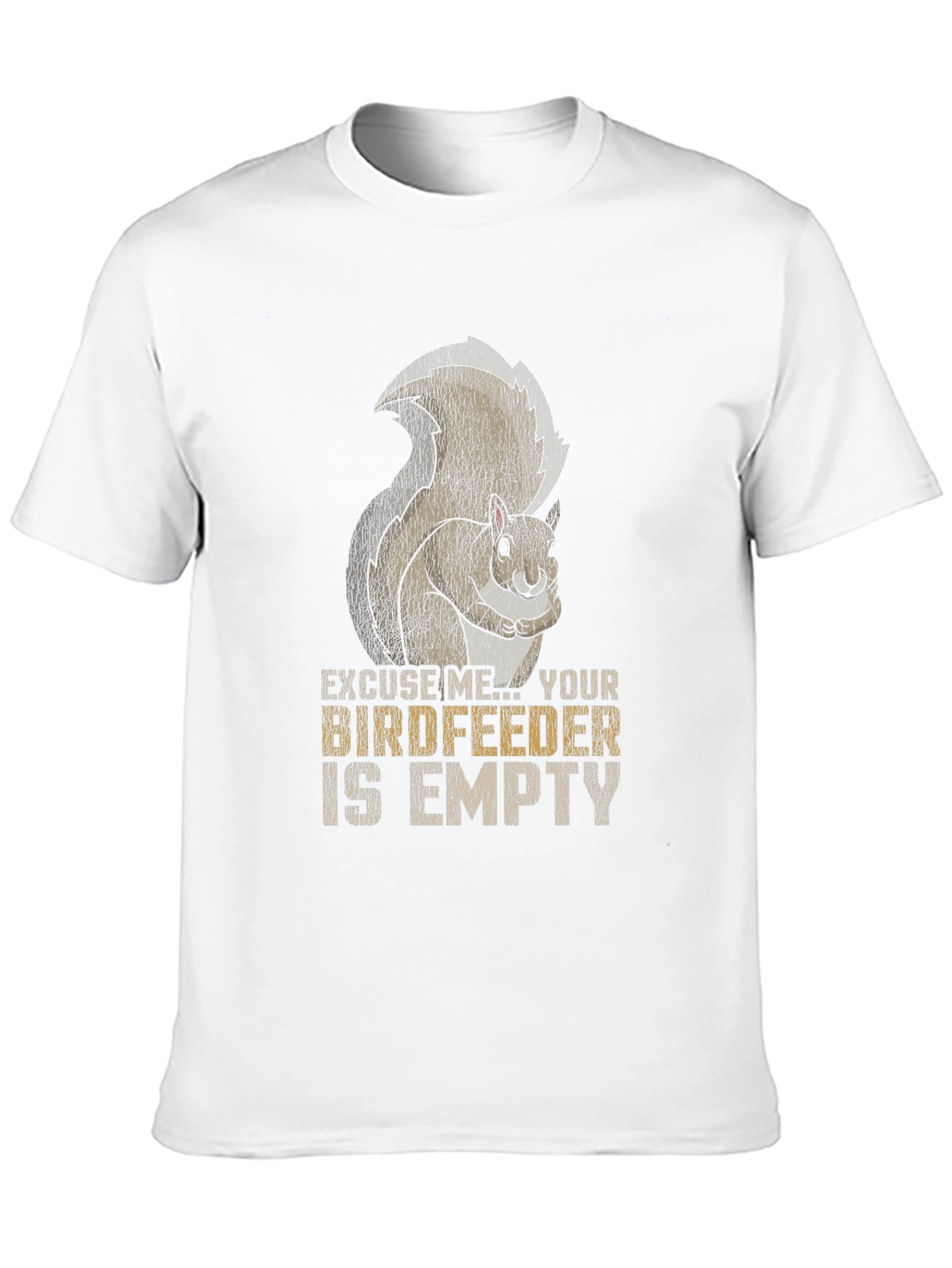 Black Funny Squirrel Birdfeeder T-Shirt view 10