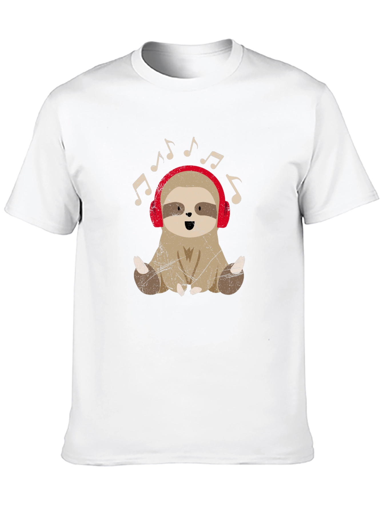 Black Sloth Music Lover T-Shirt - Cute Animal Tee view 10