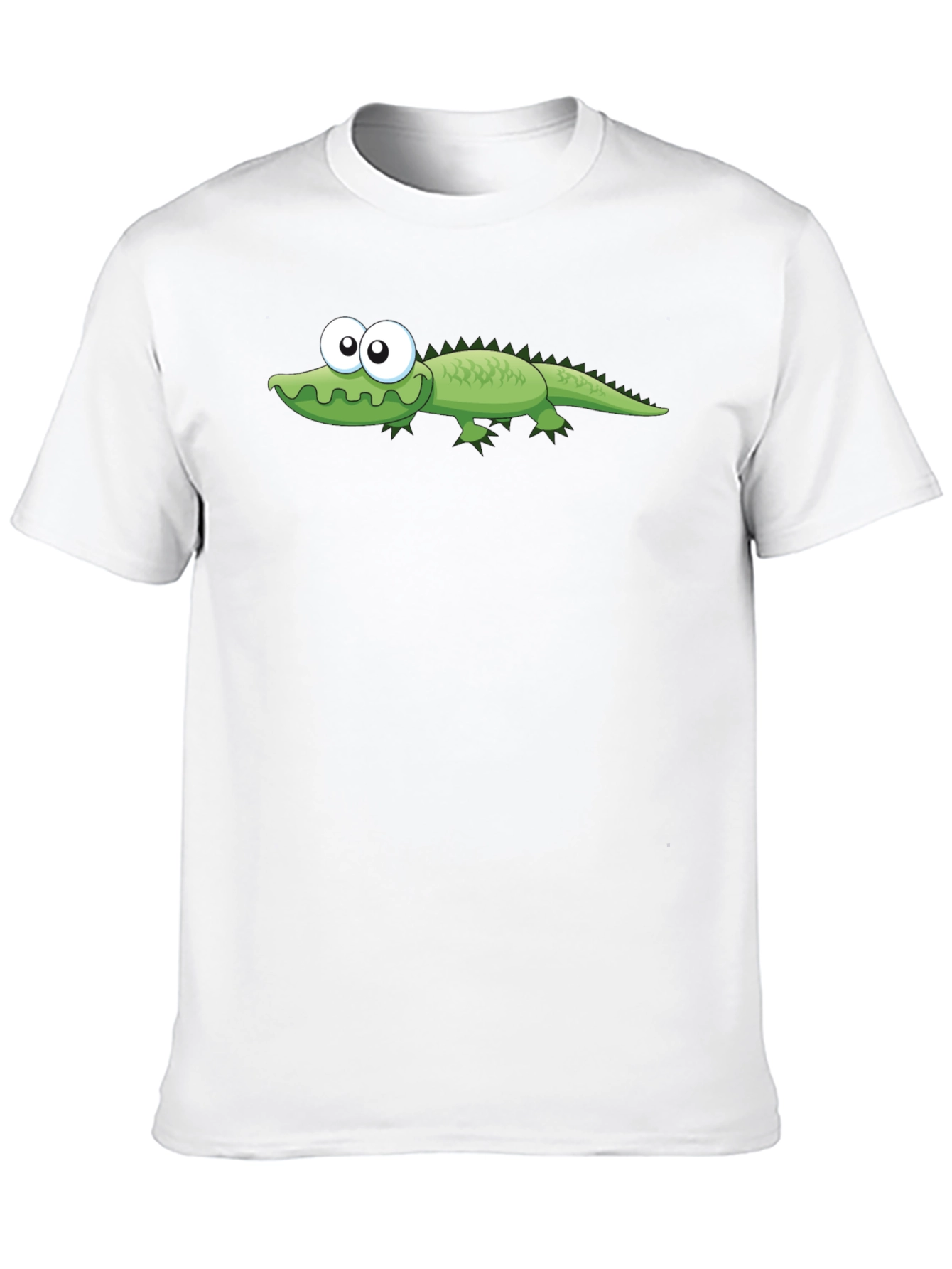 Black Cartoon Alligator Graphic T-Shirt - Black view 10