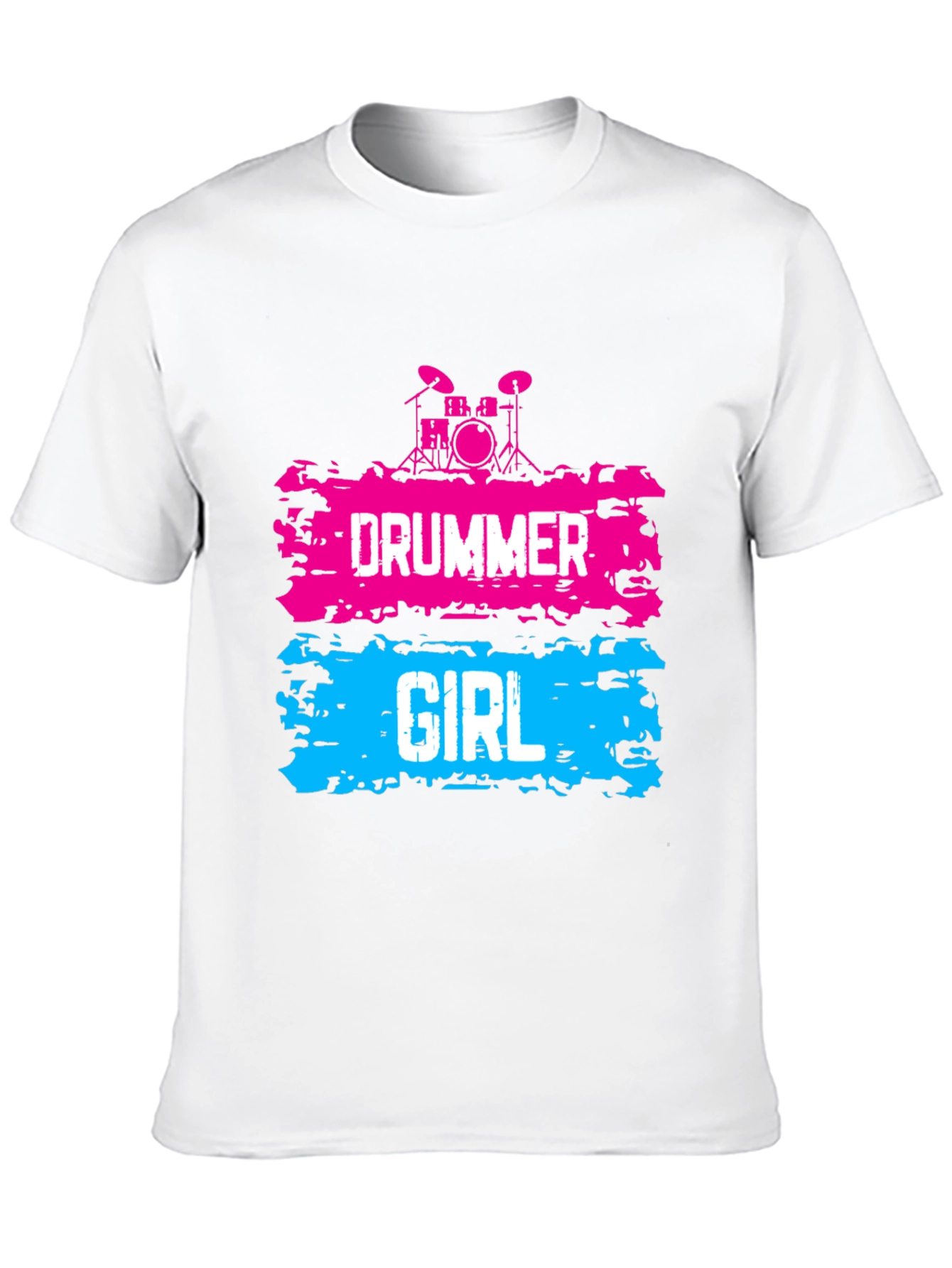 Drummer Girl Graphic Tee - Rock and Roll Style - 10