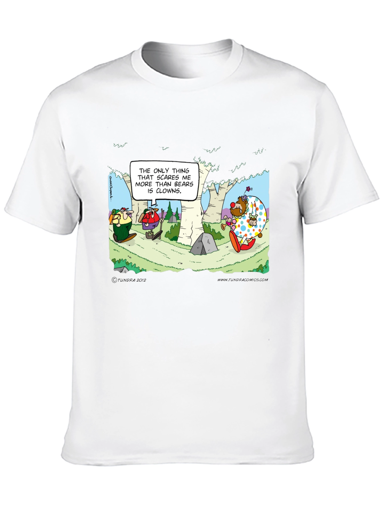 Black Clowns vs Bears T-Shirt: Cartoon Humor Tee view 10