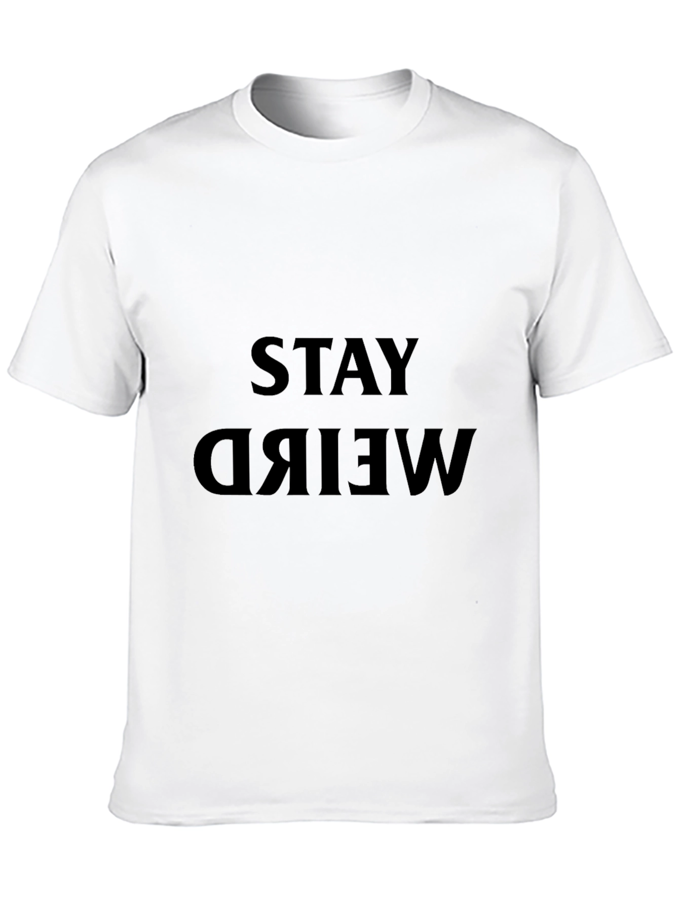 Black Stay Weird Black Graphic Tee view 10