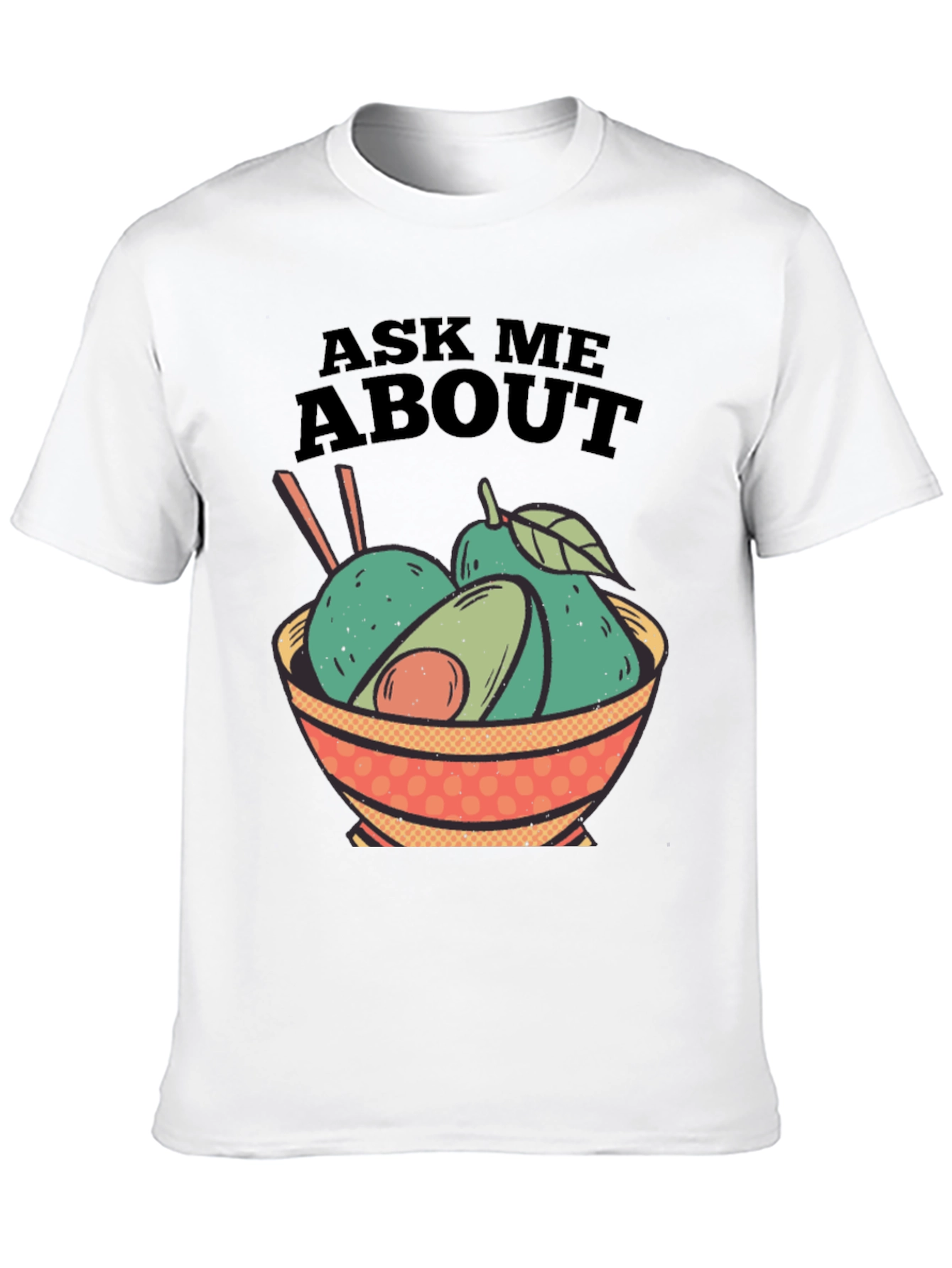 Black Avocado Bowl Graphic Tee - Ask Me About Avocados! view 10