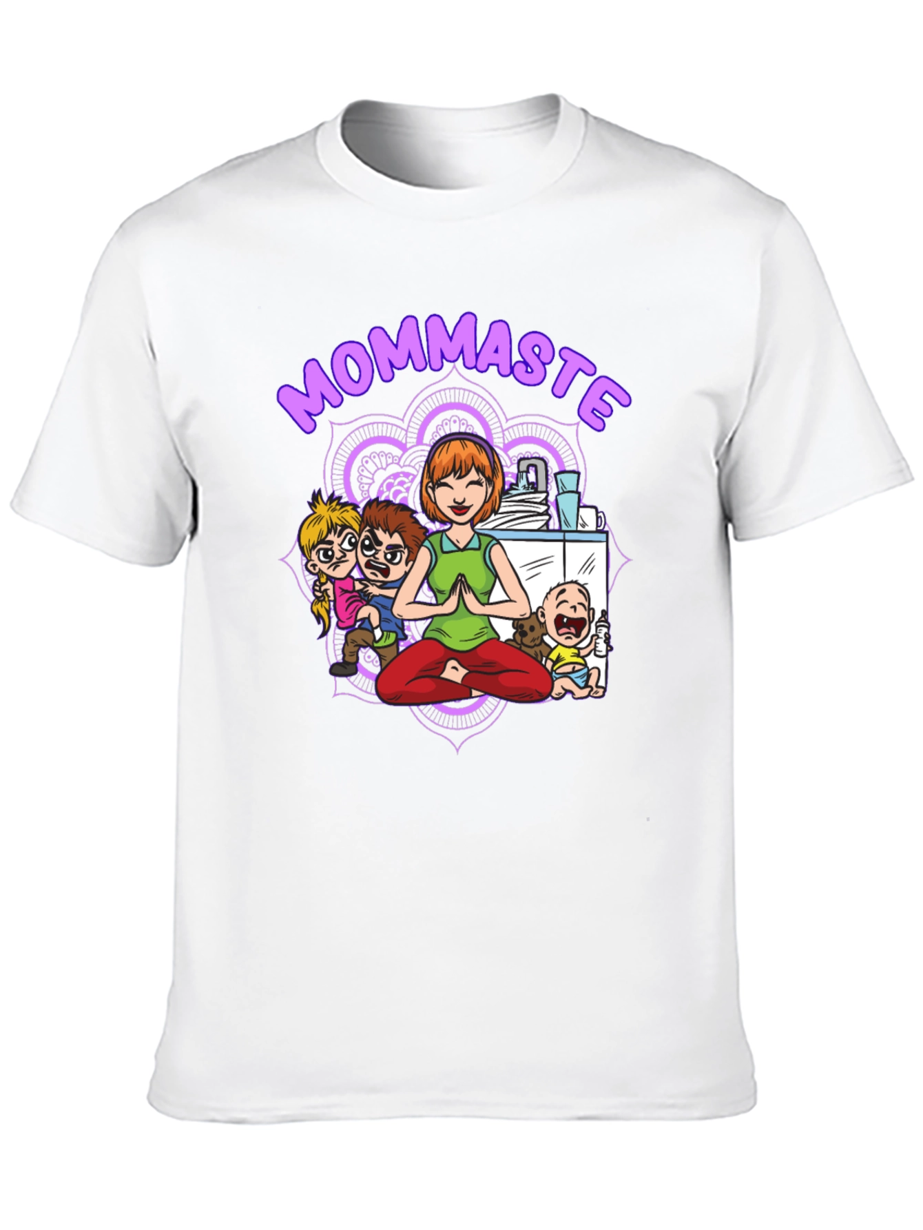 Black Mommaste Funny Yoga T-Shirt view 10