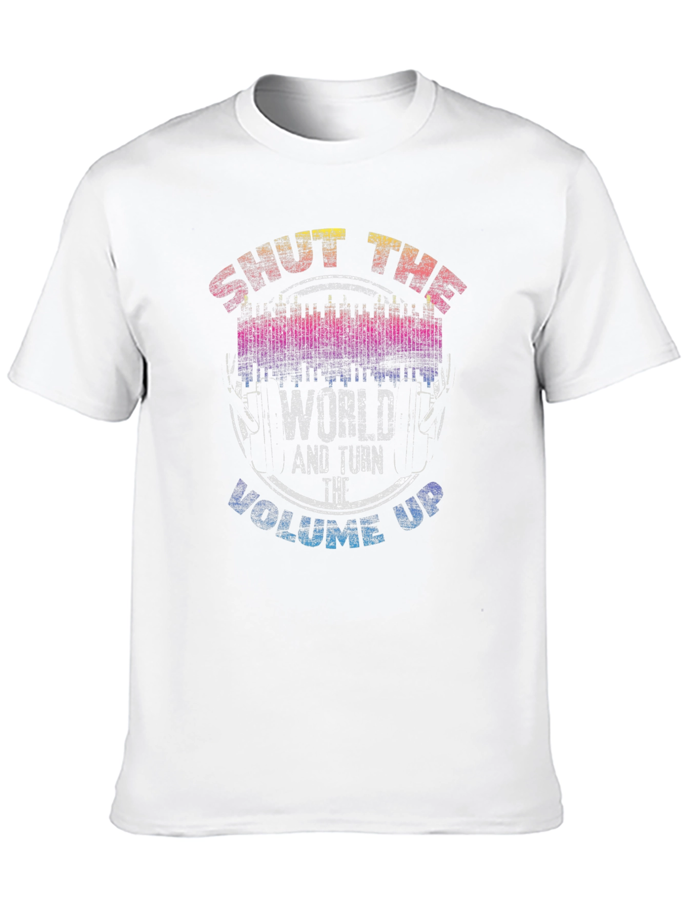 Black Shut The World Up Graphic Tee view 10