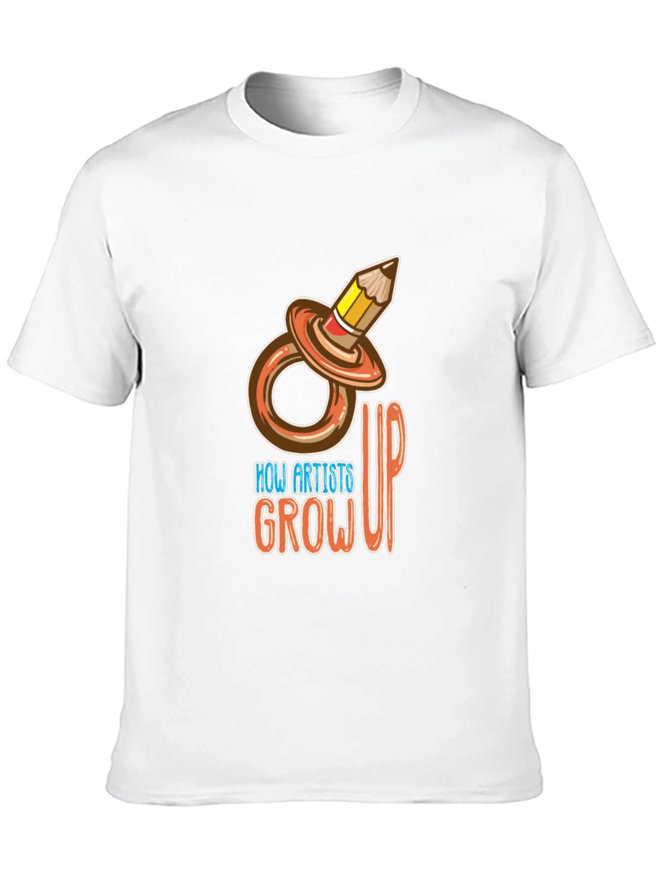 Black How Artists Grow Up T-Shirt view 10