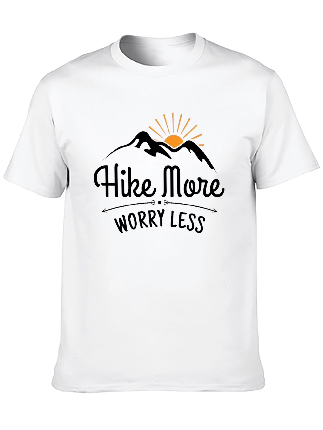 Black Hike More Worry Less Black Graphic Tee view 10