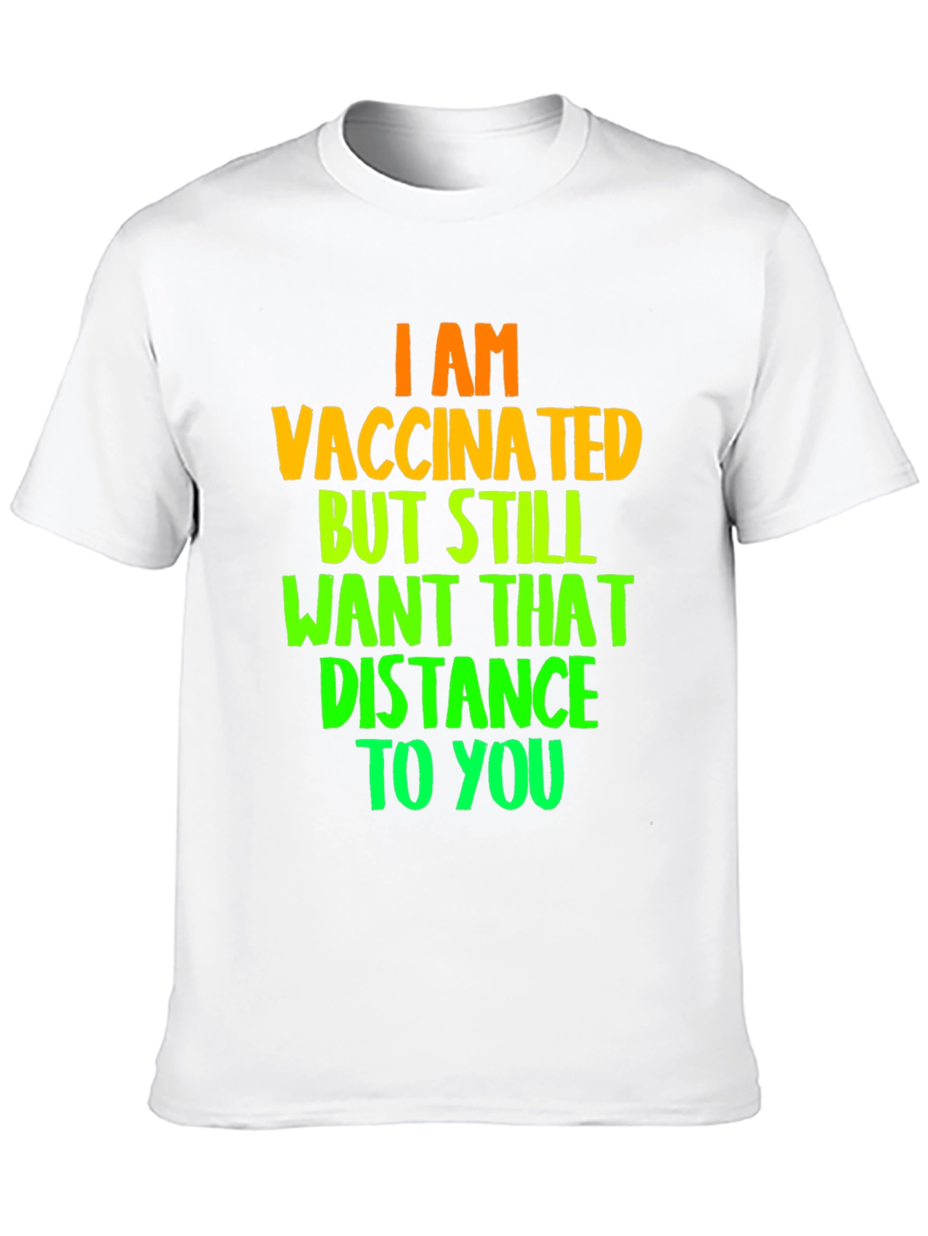 Black Vaccinated Distance T-Shirt view 10