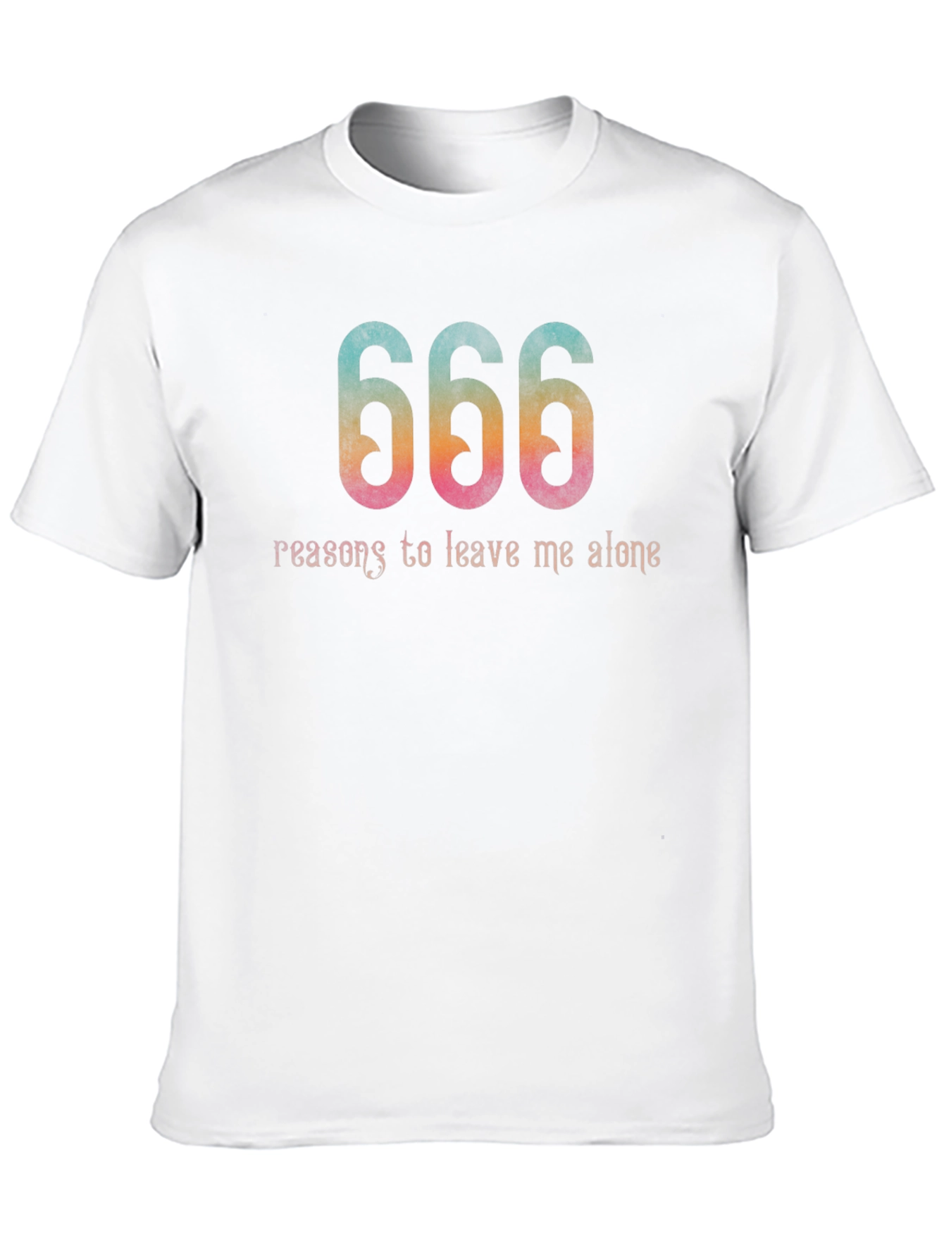 Black 666 Reasons to Leave Me Alone Graphic Tee view 10