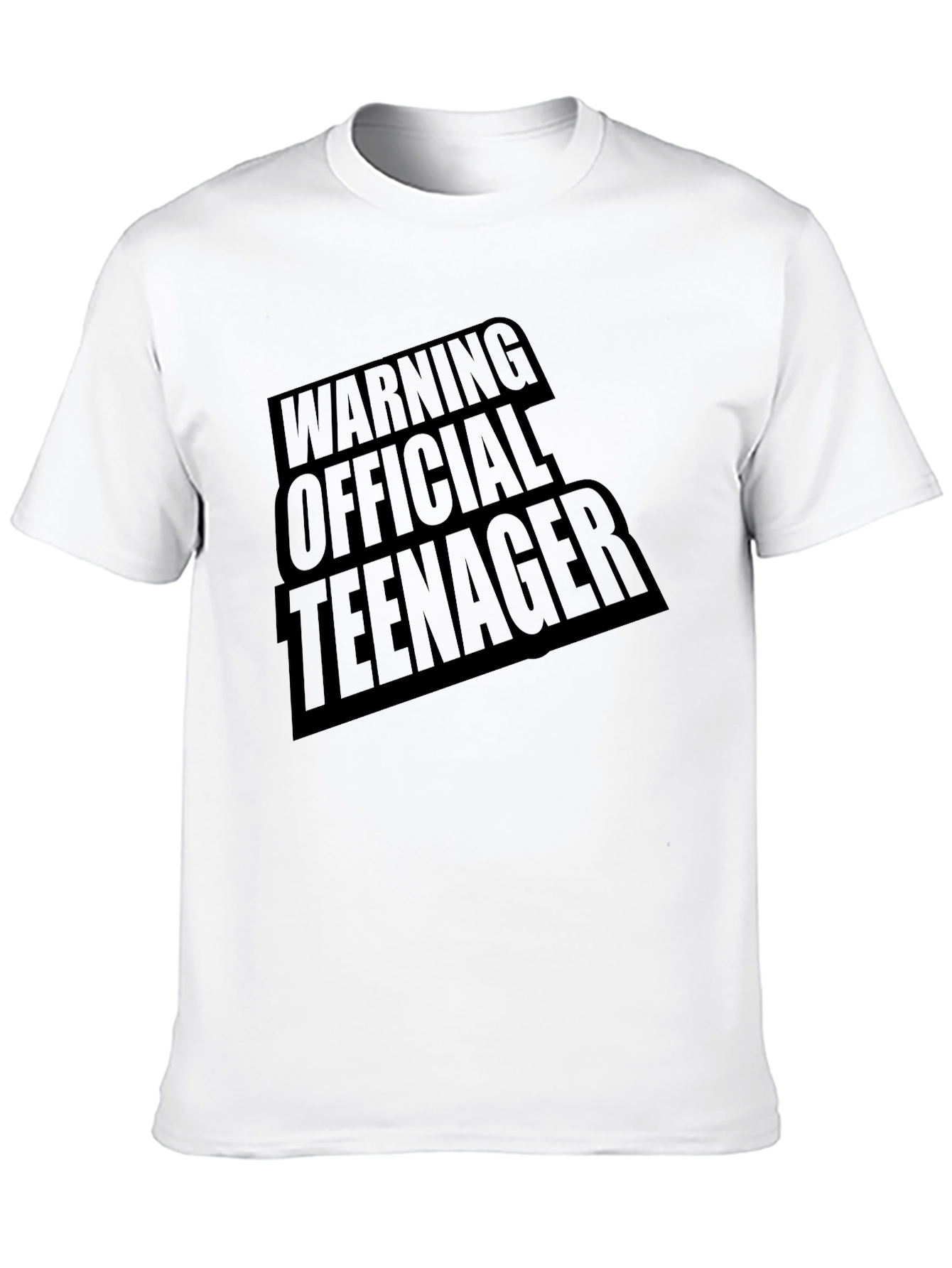 Warning Official Teenager Black T-Shirt - 10