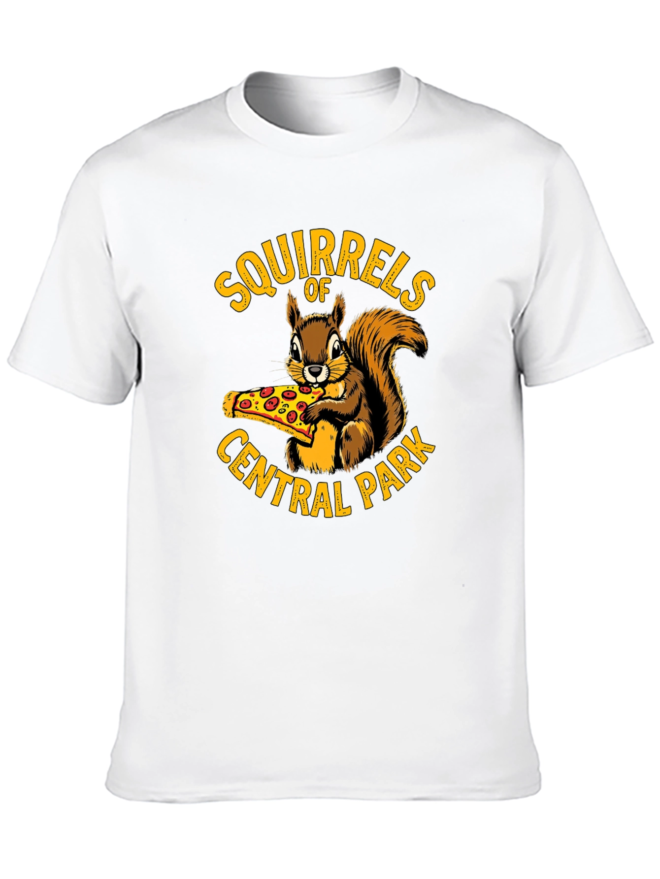Black Squirrels of Central Park Pizza T-Shirt view 10