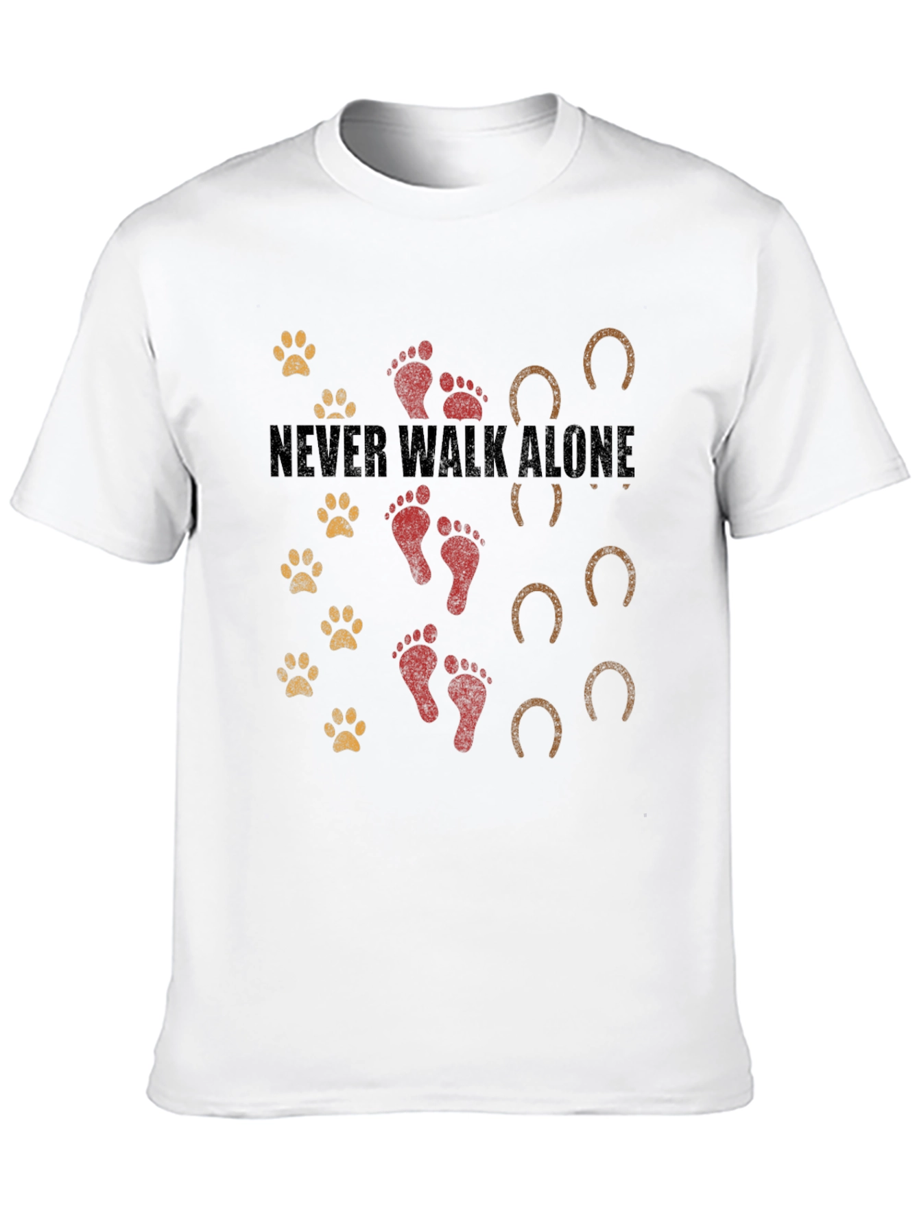 Black Never Walk Alone Graphic Print Tee view 10
