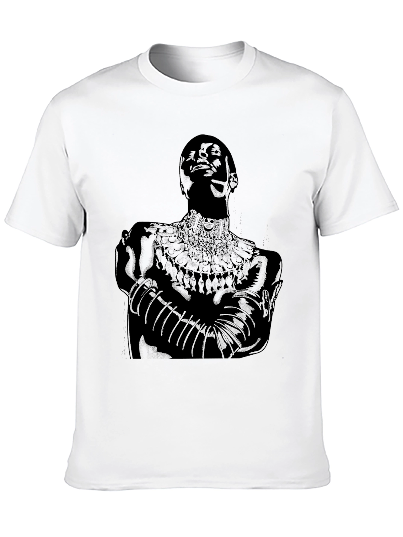 Black Black T-Shirt with Figure Graphic view 10