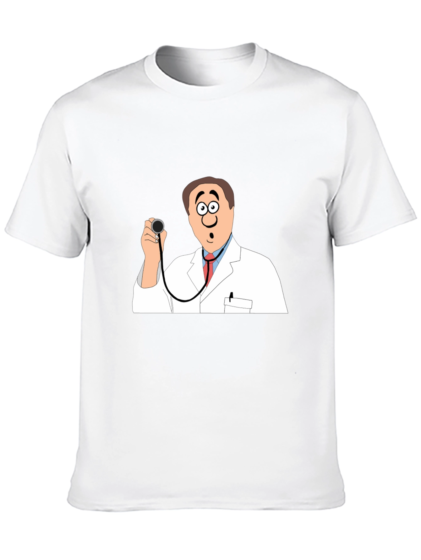 Black Cartoon Doctor Graphic Black T-Shirt view 10