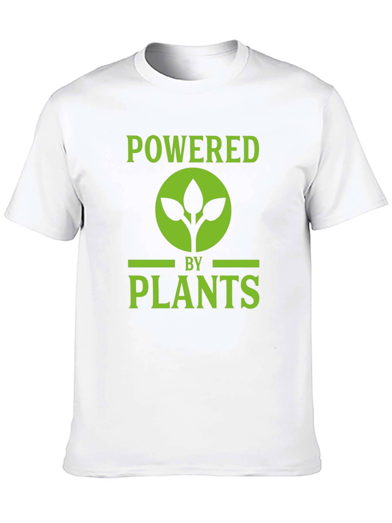 Black Powered by Plants Graphic Tee - Vegan Lifestyle view 10