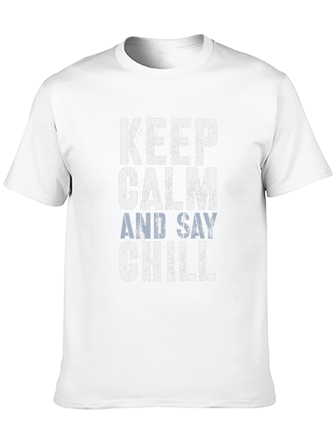 Black Keep Calm and Say Chill Graphic Tee view 10