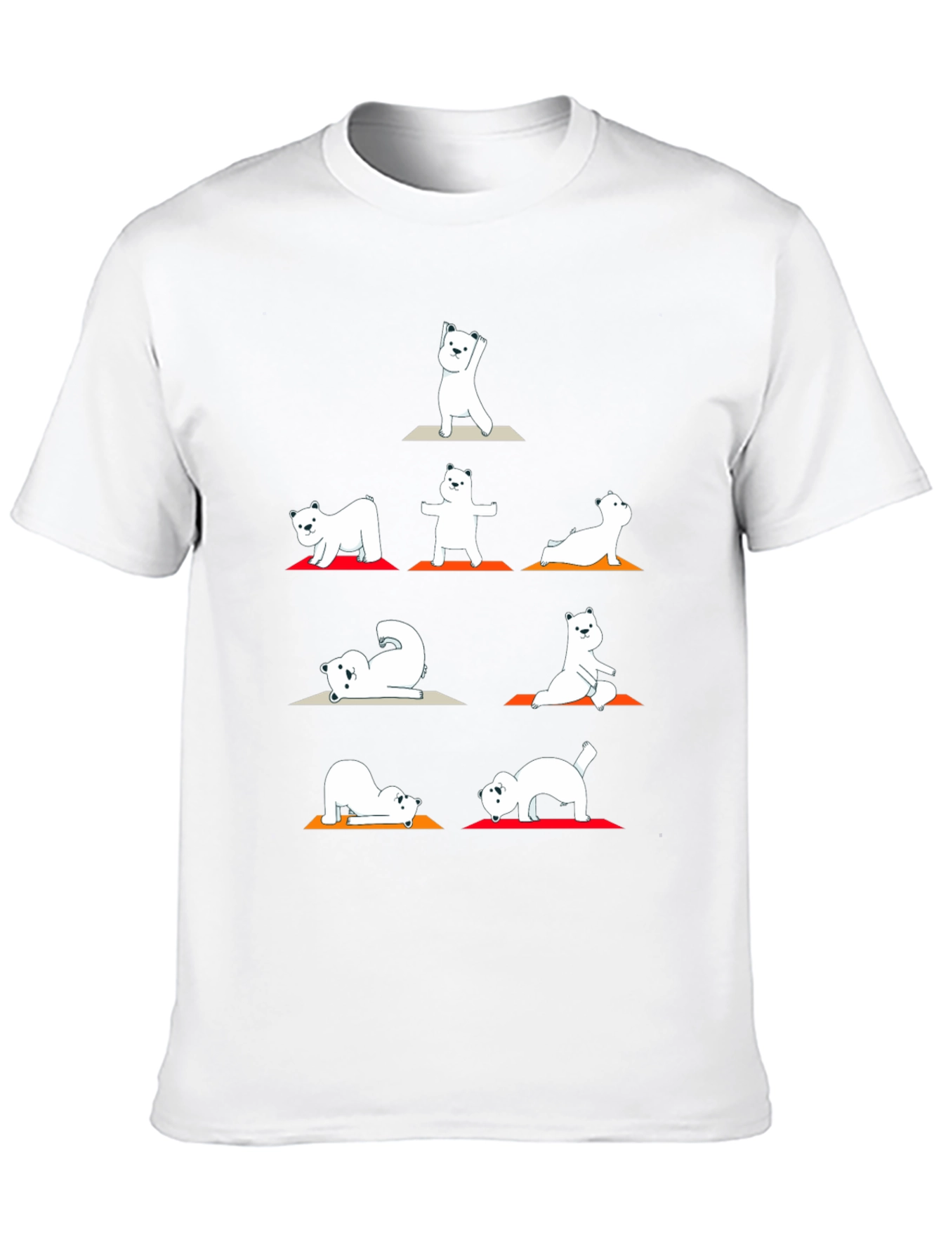 Black Yoga Bear Graphic T-Shirt - Black view 10