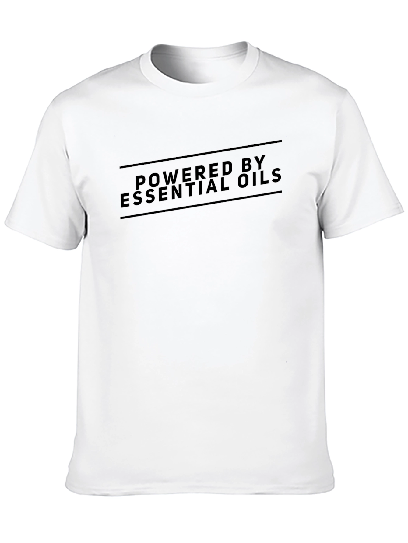 Black Essential Oils Powered Black T-Shirt view 10