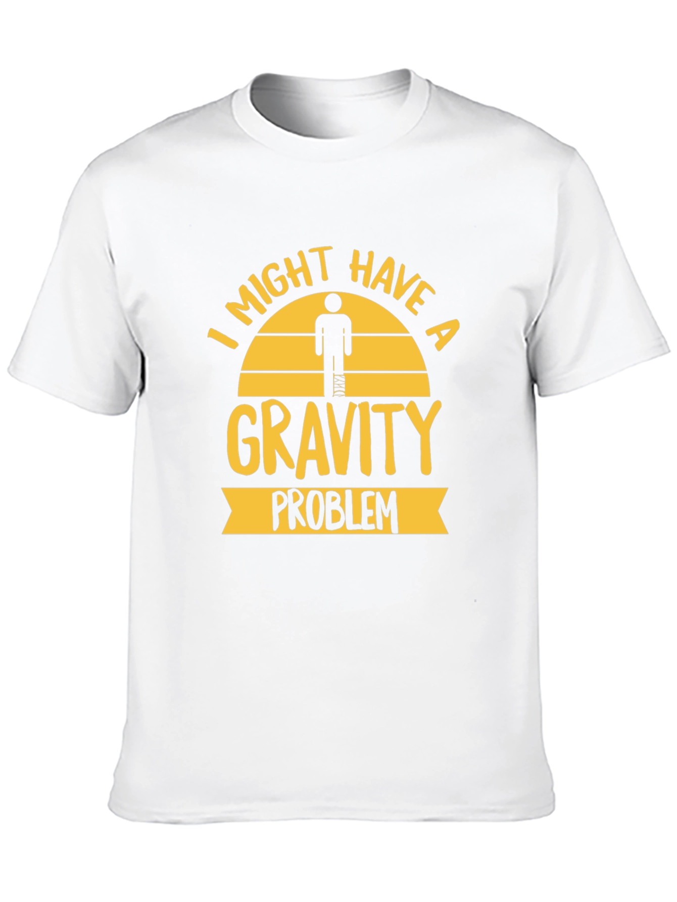 Black Gravity Problem Humor Graphic Tee view 10