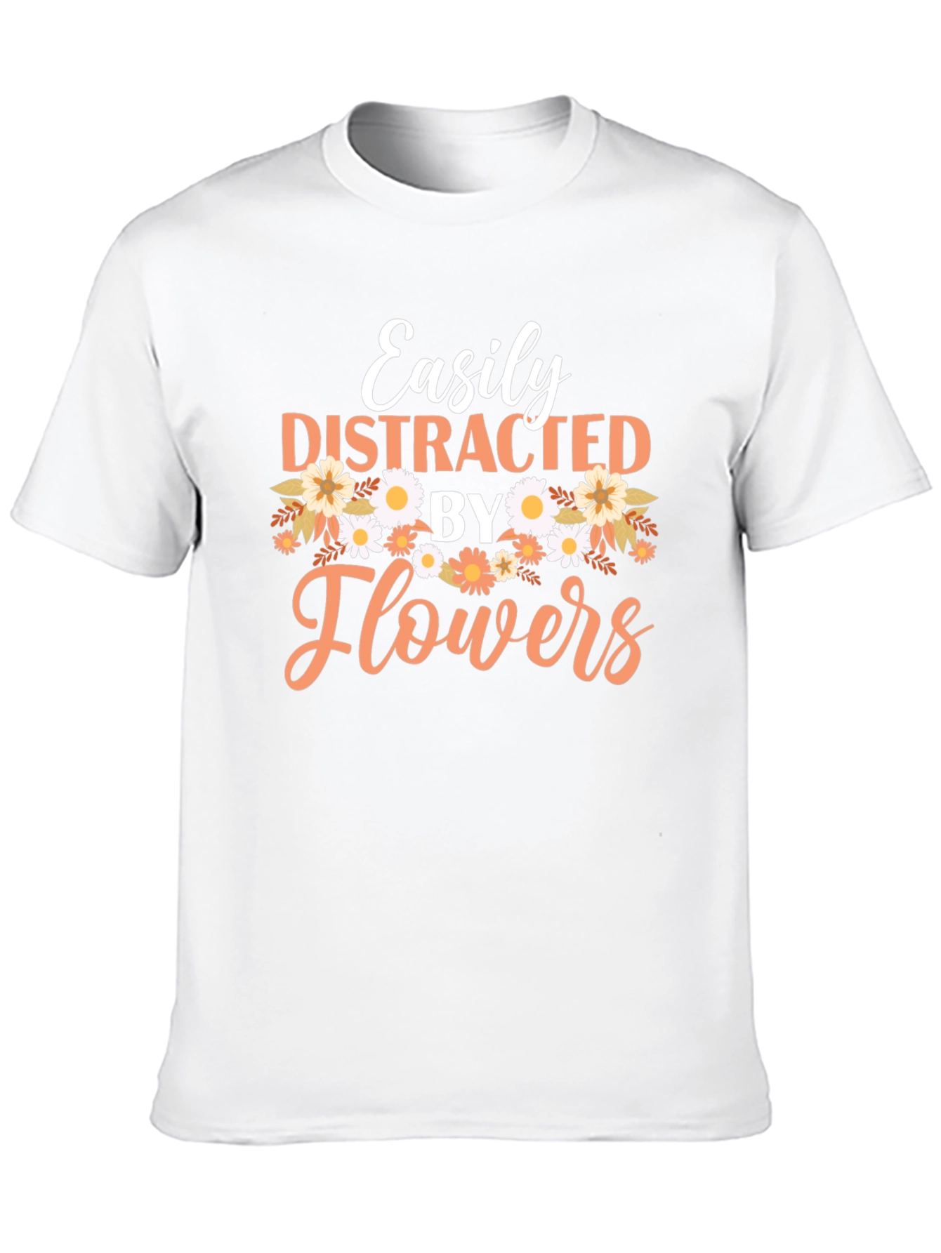 Black Easily Distracted by Flowers Graphic T-Shirt view 10