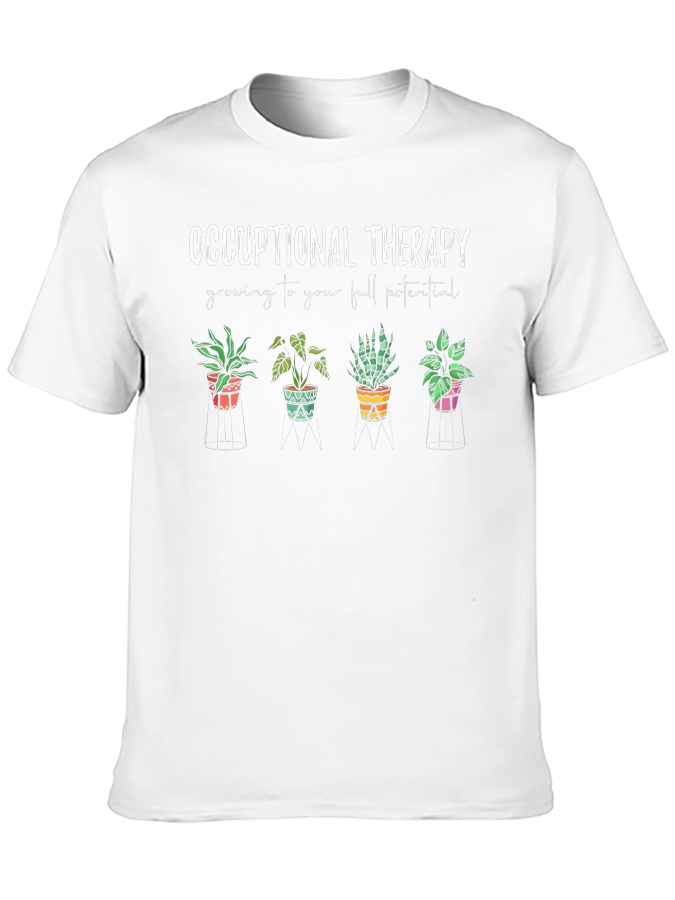 Black Occupational Therapy Plant T-Shirt view 10