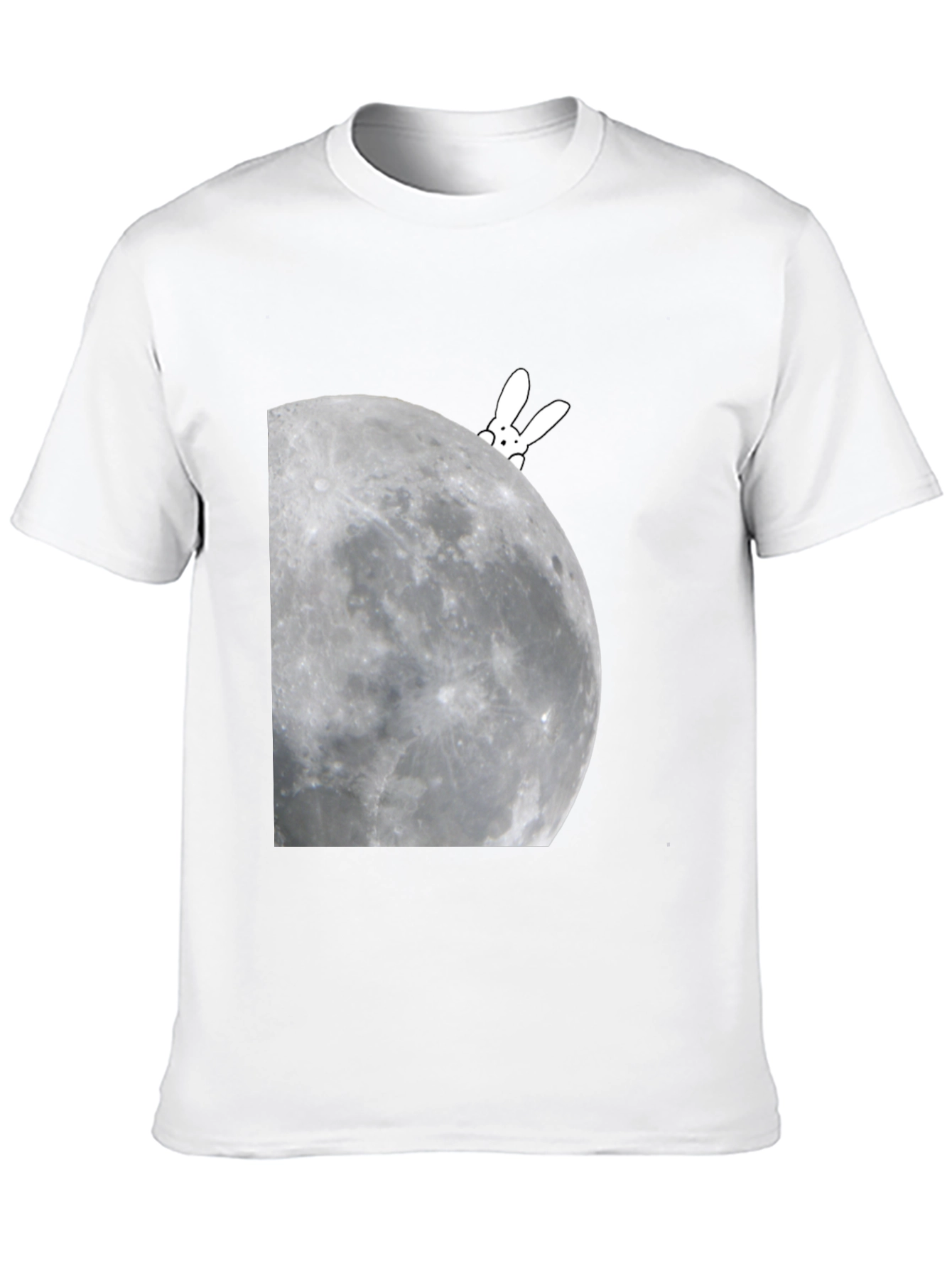 Black Bunny on the Moon Graphic Tee view 10