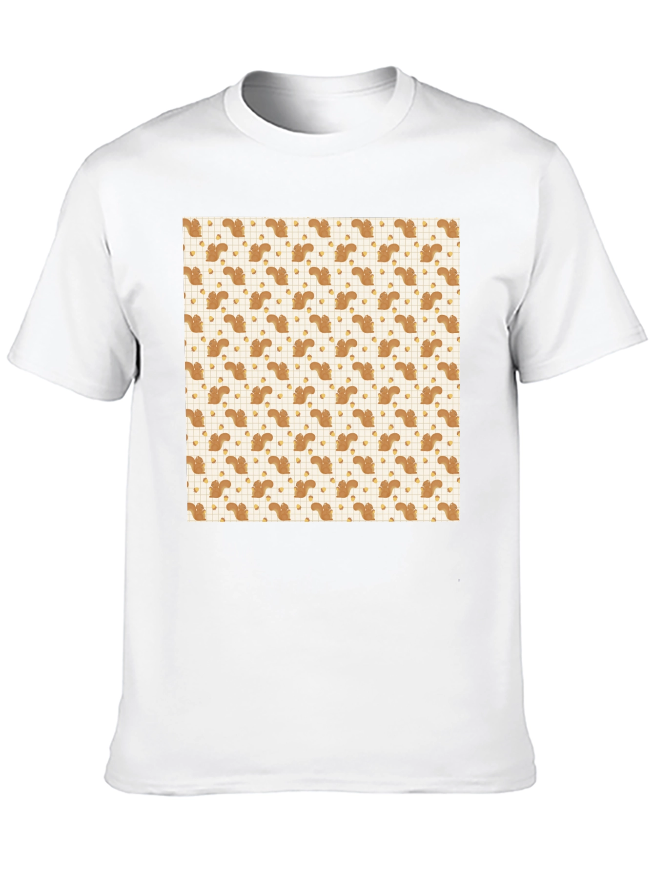 Black Squirrel & Acorn Pattern Tee view 10