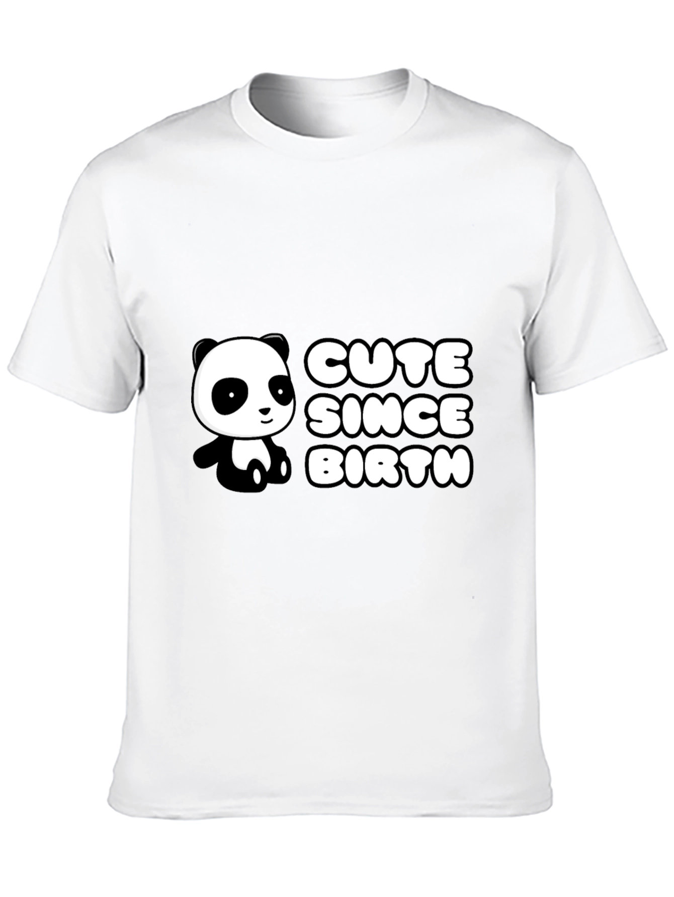 Black Cute Panda Since Birth Black T-Shirt view 10