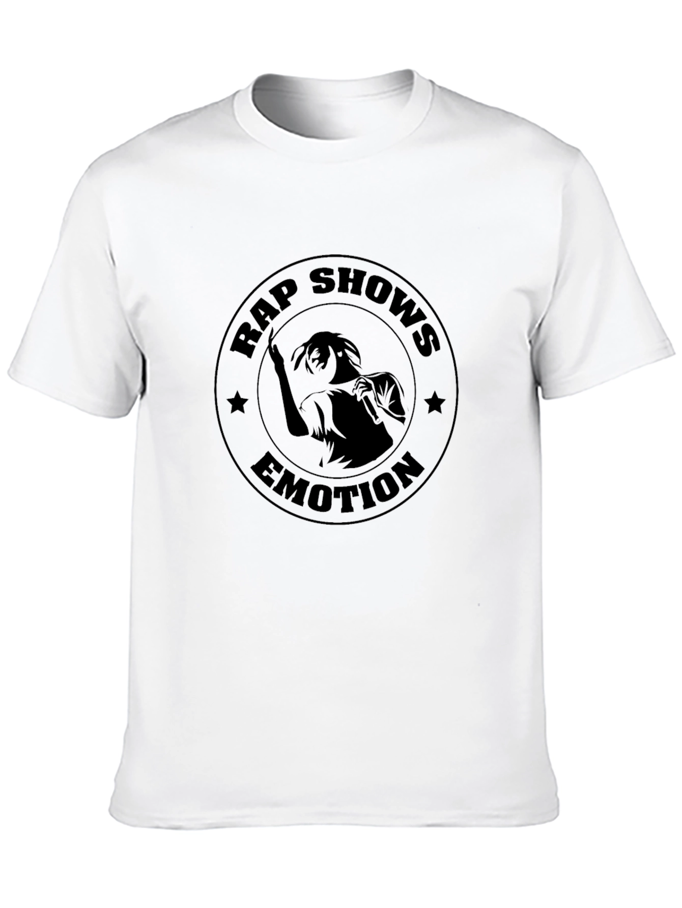 Rap Shows Emotion Black Graphic Tee - 10