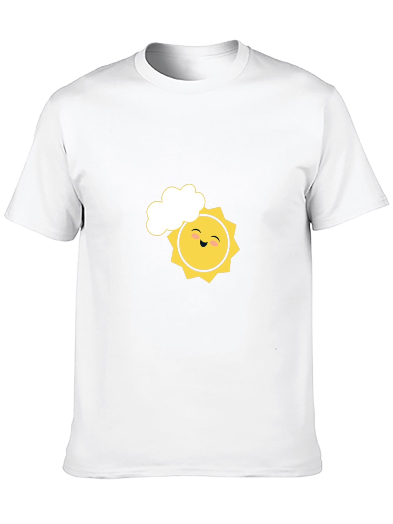 Black Smiling Sun Graphic Tee - Black Cotton Comfort view 10