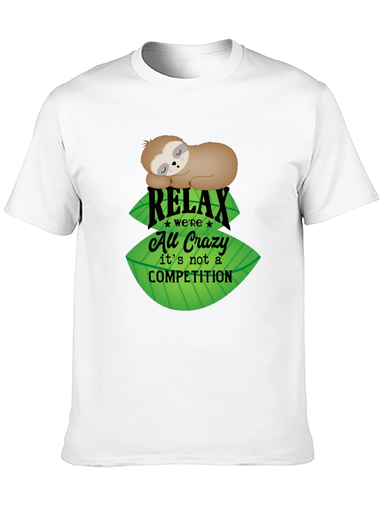 Black Relax Sloth Tee - No Competition view 10