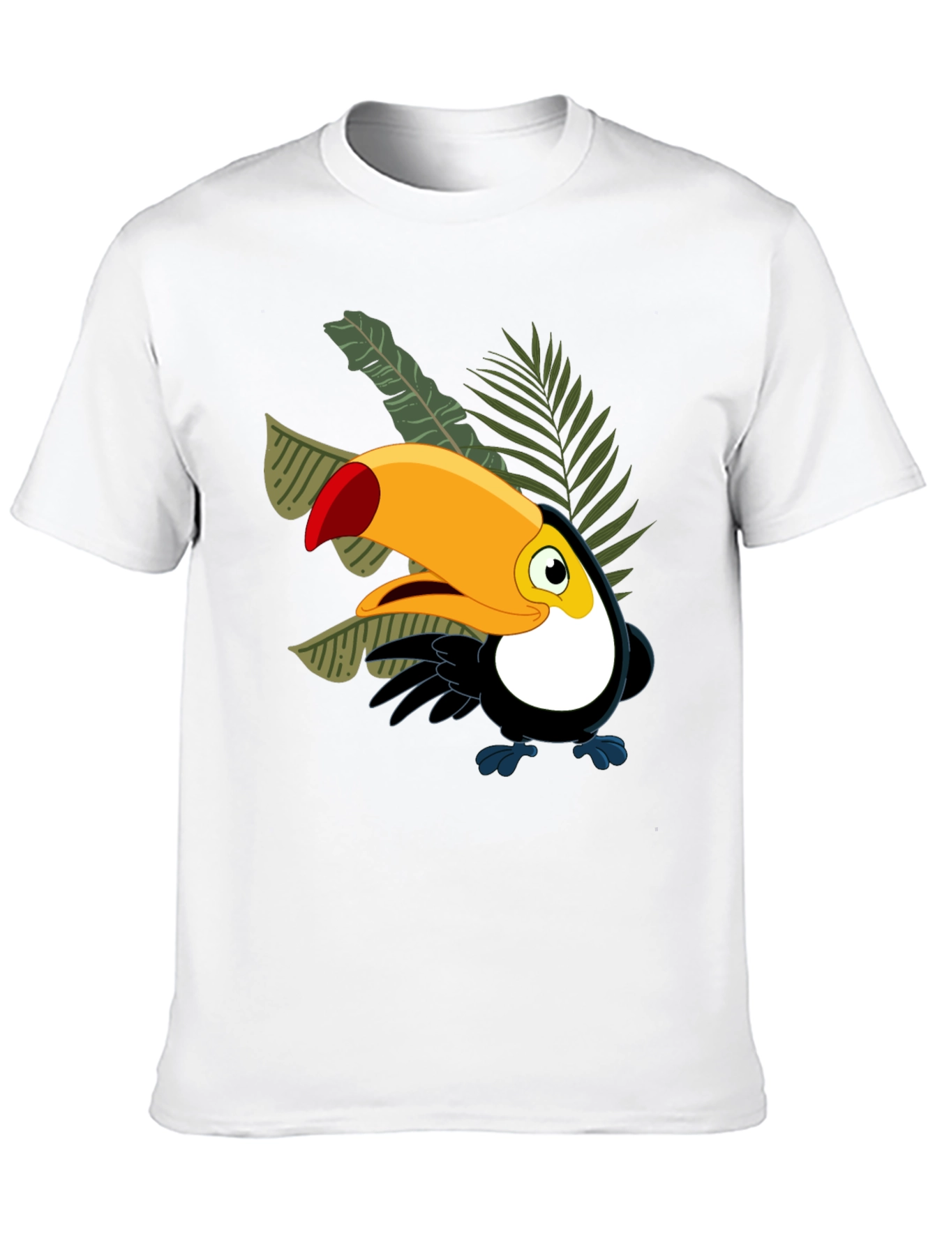 Black Cartoon Toucan Black T-Shirt view 10