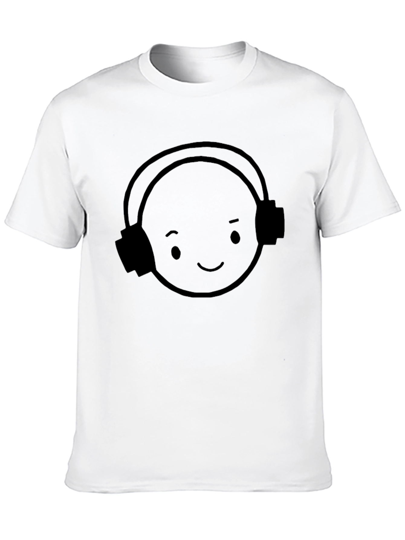 Black Smiley DJ T-Shirt - Black Cotton Blend view 10