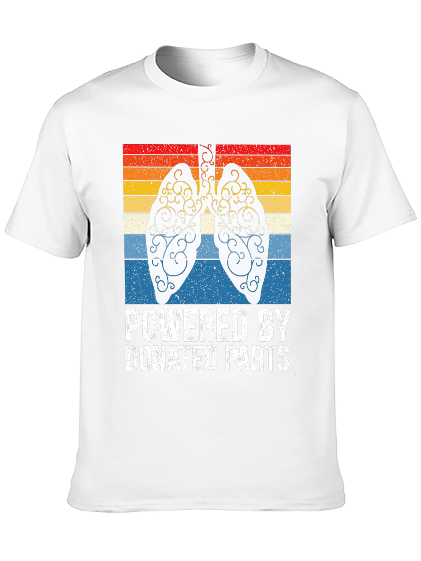 Black Powered by Donated Parts T-Shirt view 10