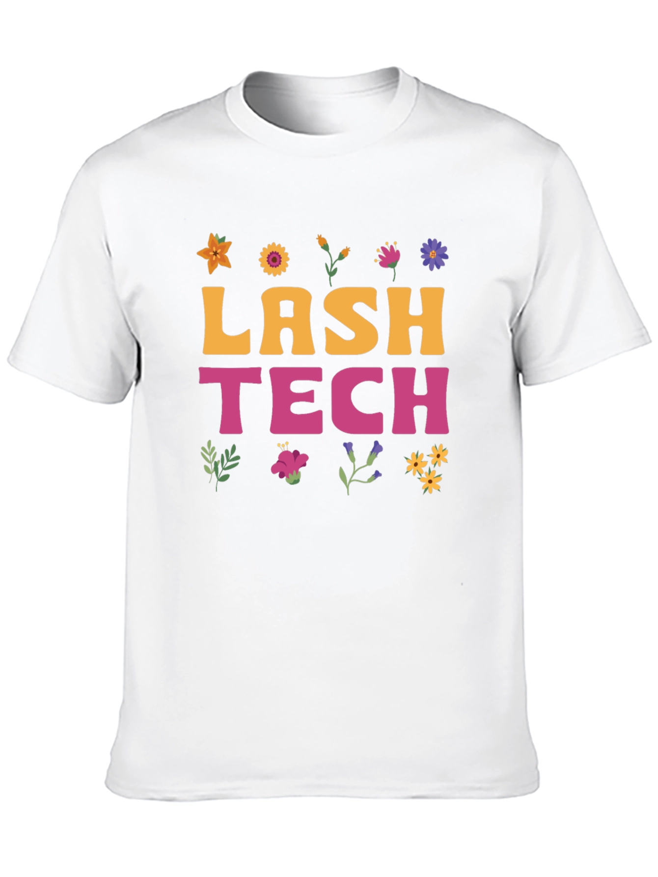 Black Lash Tech Flower Graphic Tee view 10