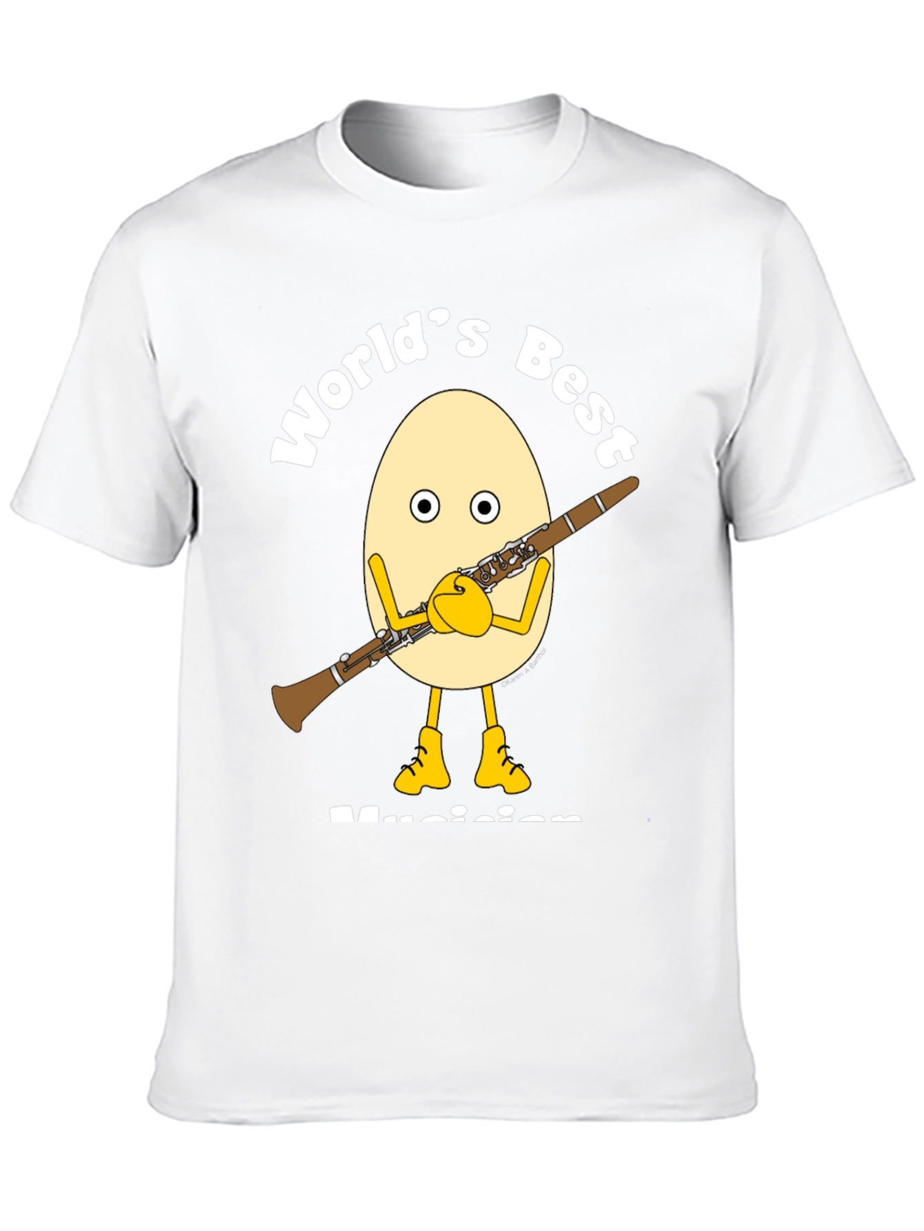 Black World's Best Musician Egg Humor T-Shirt view 10