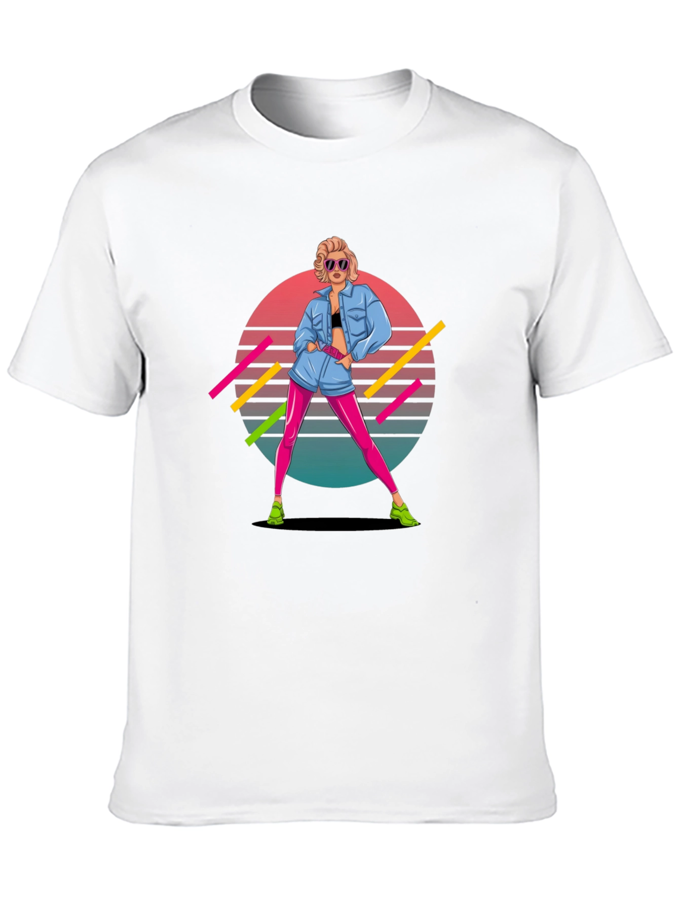 Black Retro 80s Graphic Tee - Pop Culture Style view 10