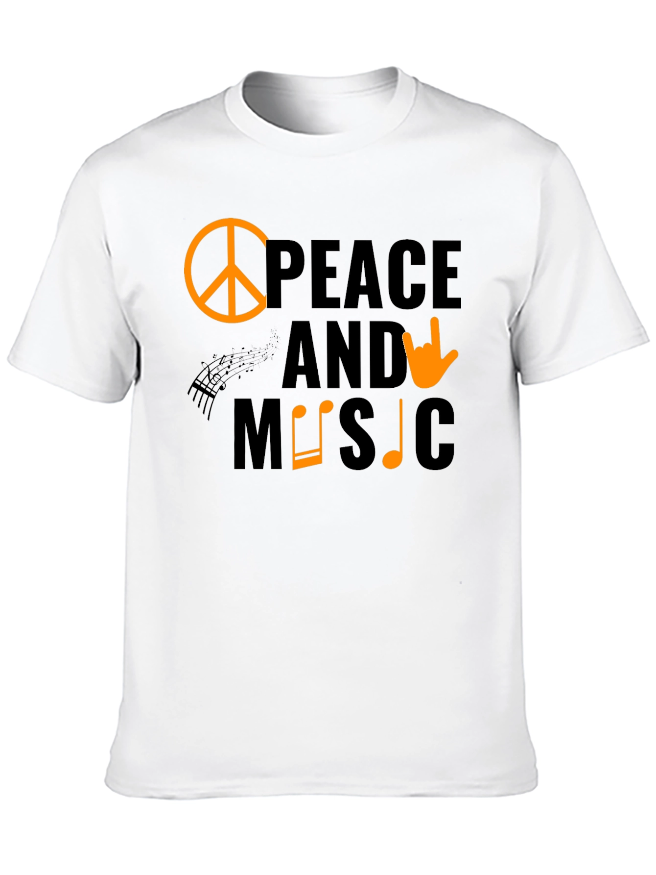 Black Peace and Music T-Shirt view 10