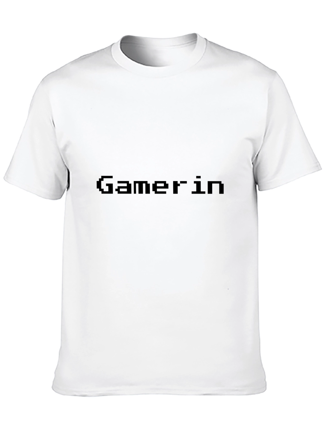 Black Gamerin T-Shirt - Black Pixel Text Tee view 10