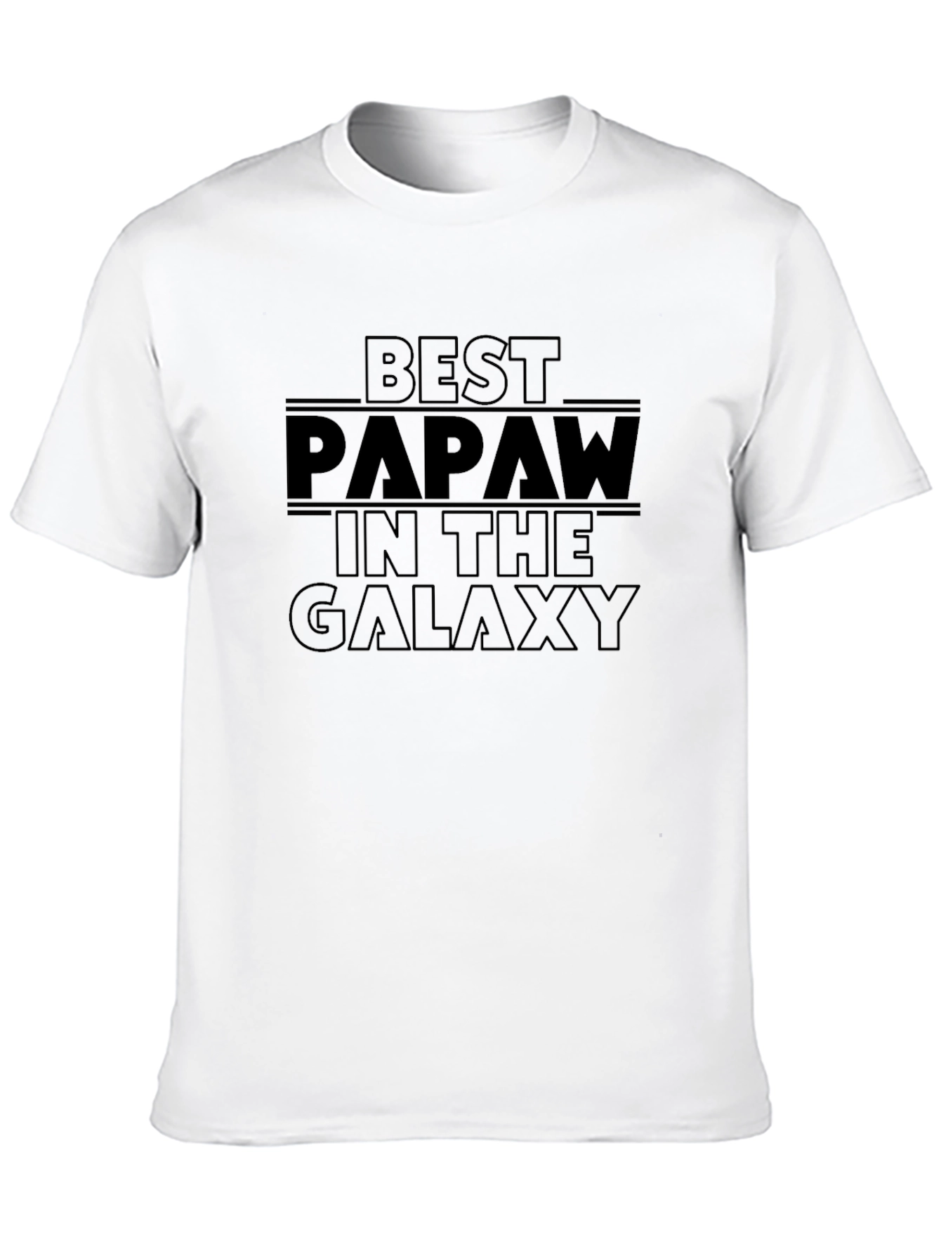 Black Best Papaw in the Galaxy T-Shirt view 10