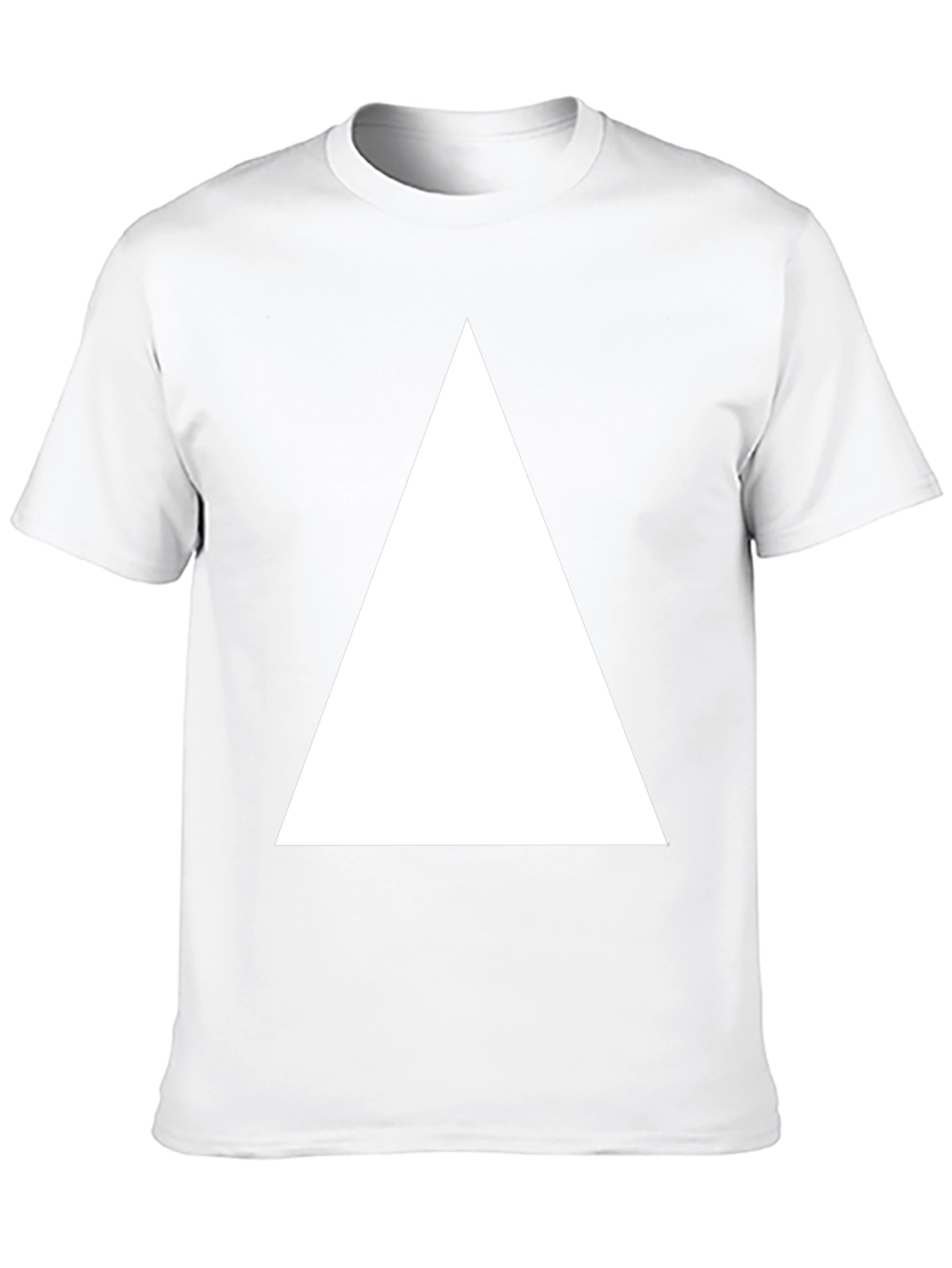 Black Black T-Shirt with White Triangle Graphic view 10