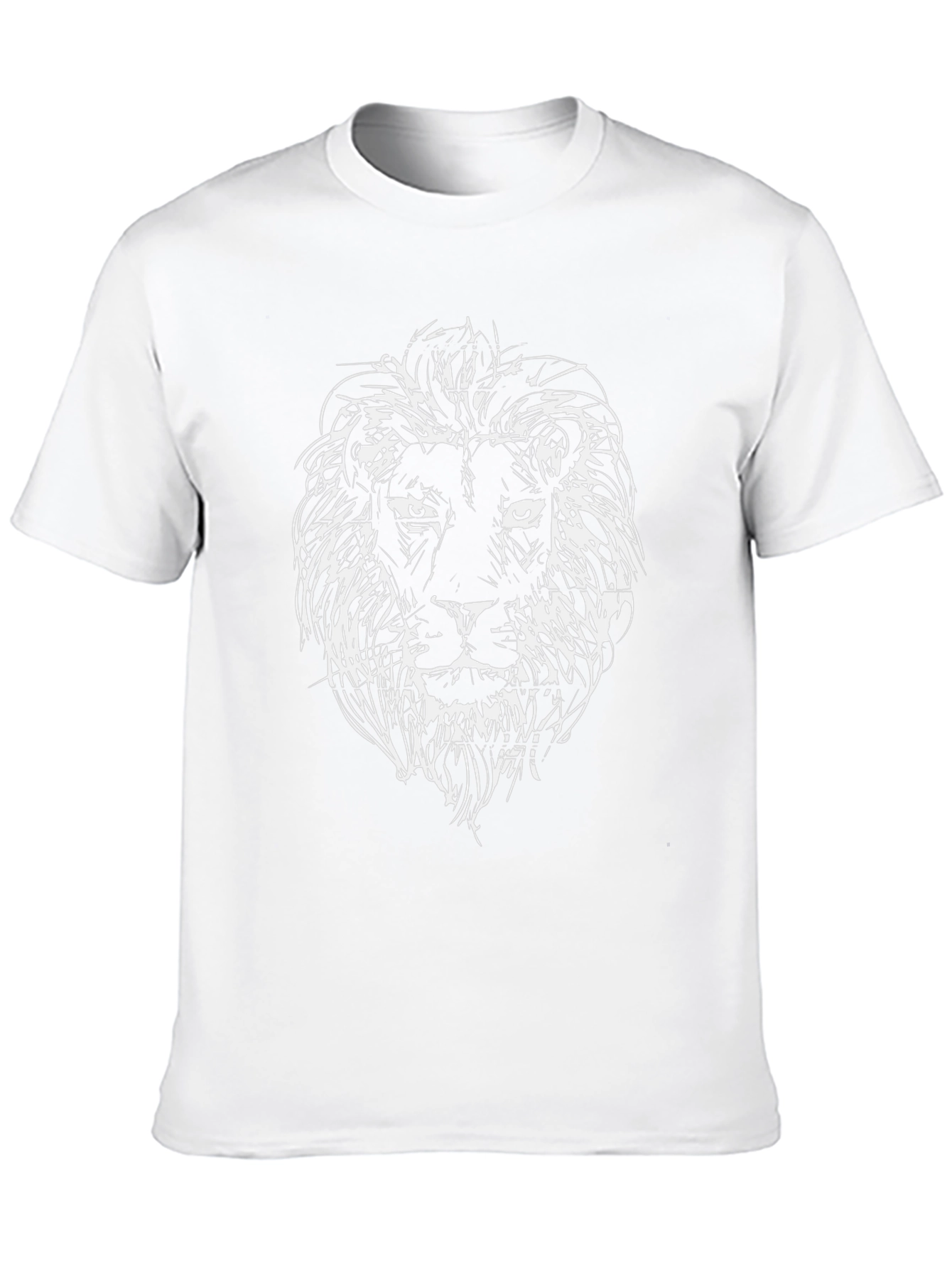 Black Lion Sketch Black T-Shirt view 10